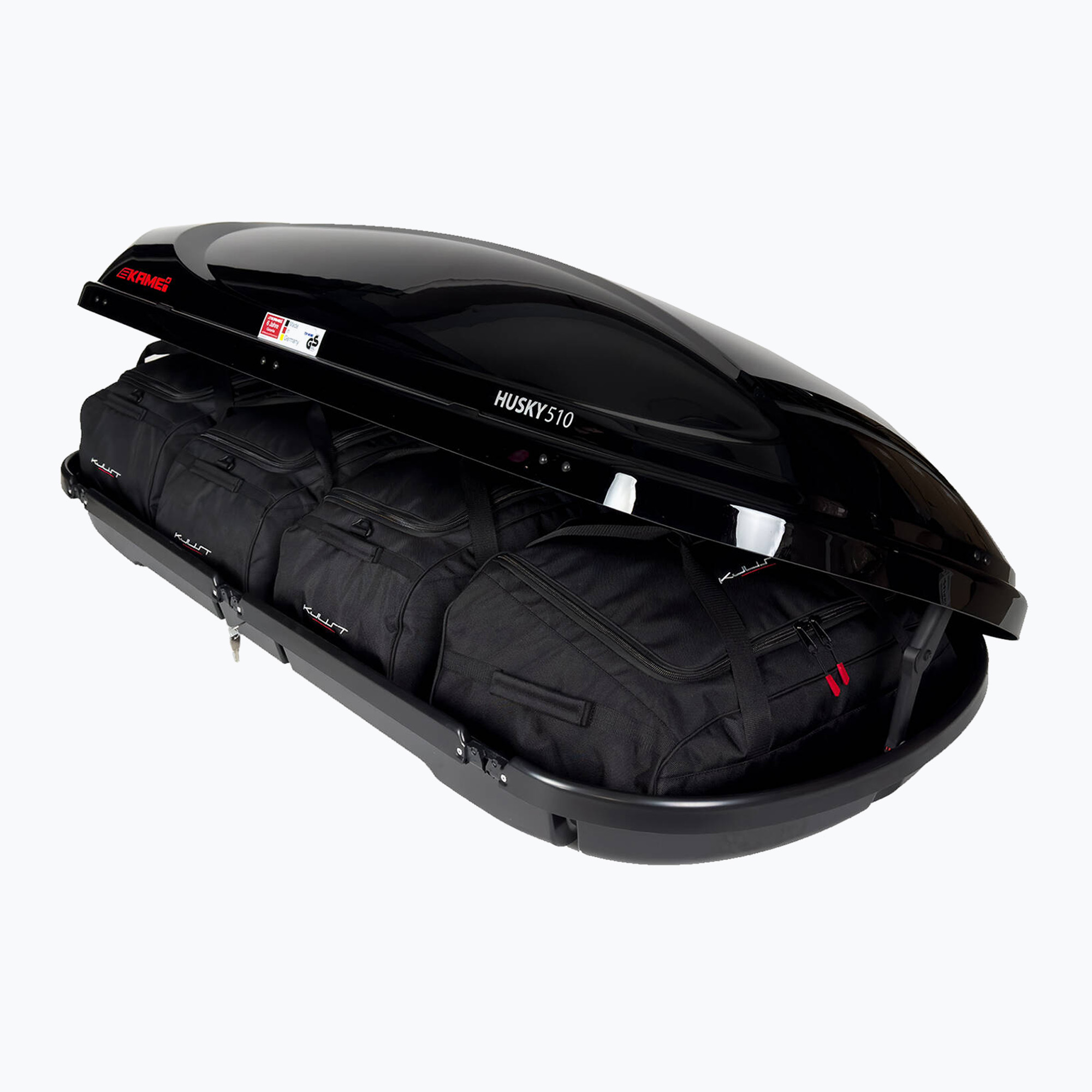 KJUST Kamei Husky 510 Set di borse da tetto 4 pezzi nero