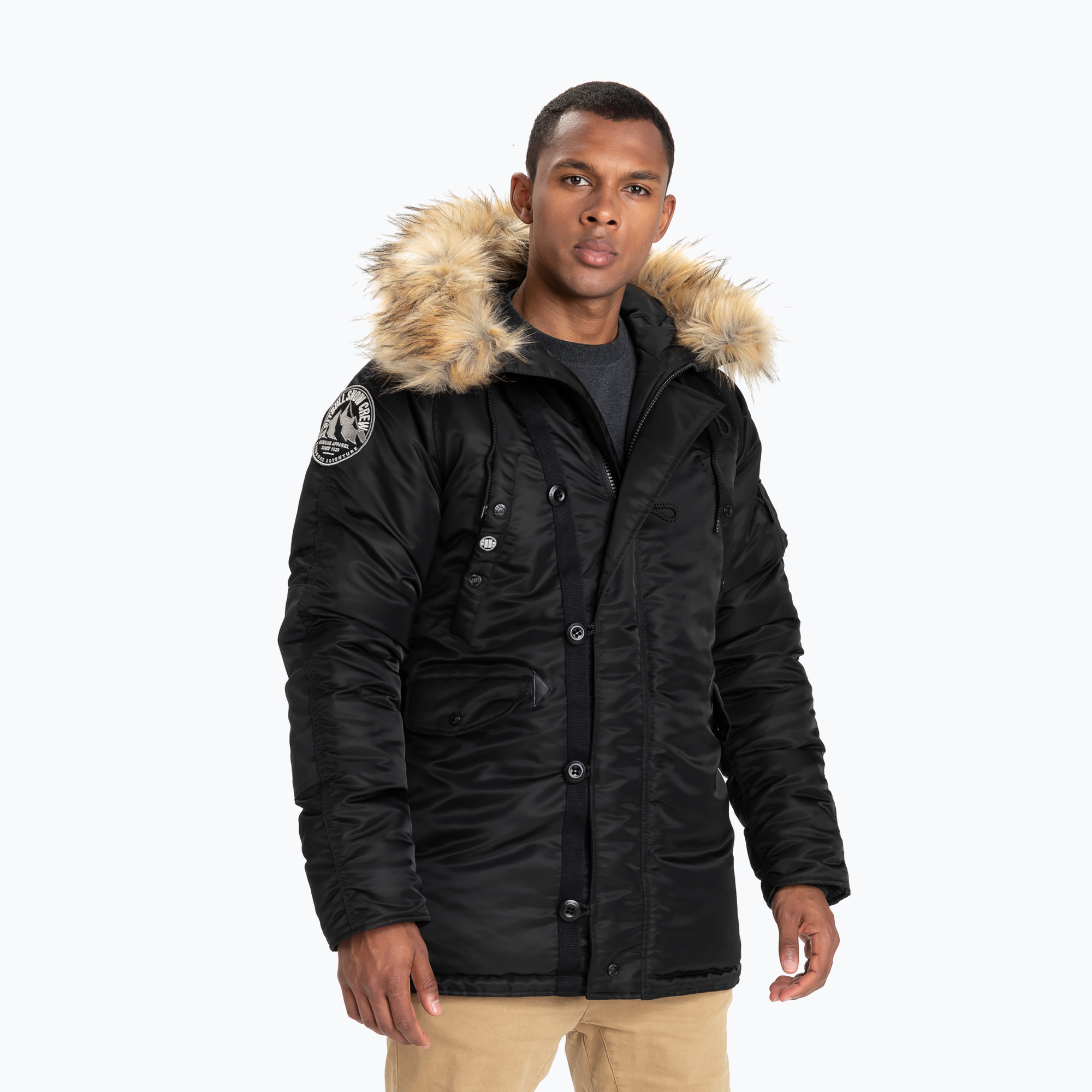 Pitbull West Coast giacca invernale da uomo Alder Fur Parka nero