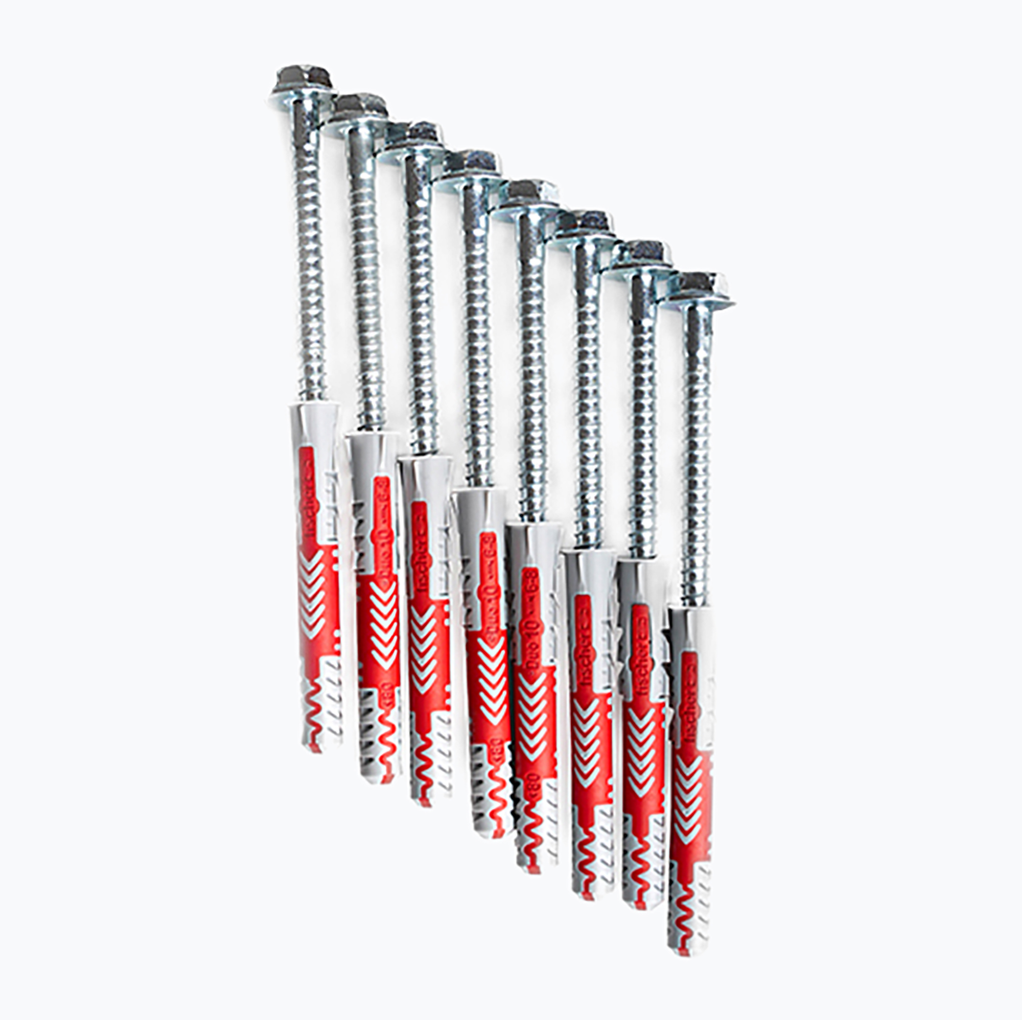 Fischer 10×80 tasselli con viti 8 pezzi per scale BenchK argento BK-KM8