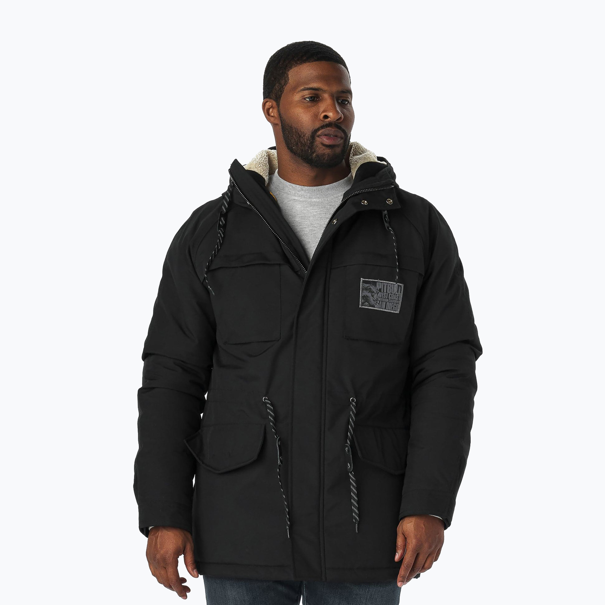 Giacca invernale da uomo Pitbull West Coast Gunner Hooded Parka nero (S) (Gunner Hooded Parka 520112)