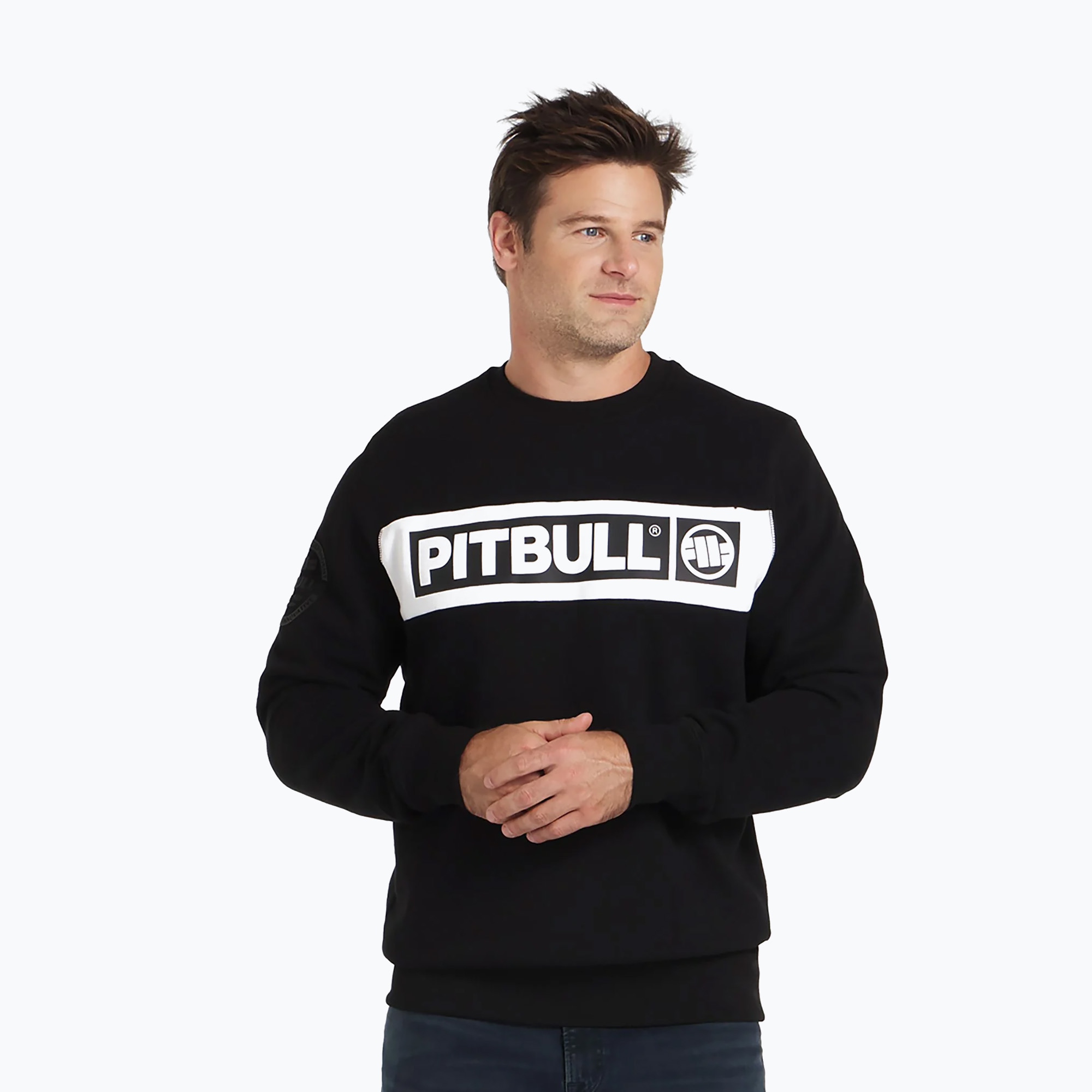 Felpa Pitbull Sherwood a girocollo da uomo, nero (XXL) (Sherwood Crewneck 113024900004)
