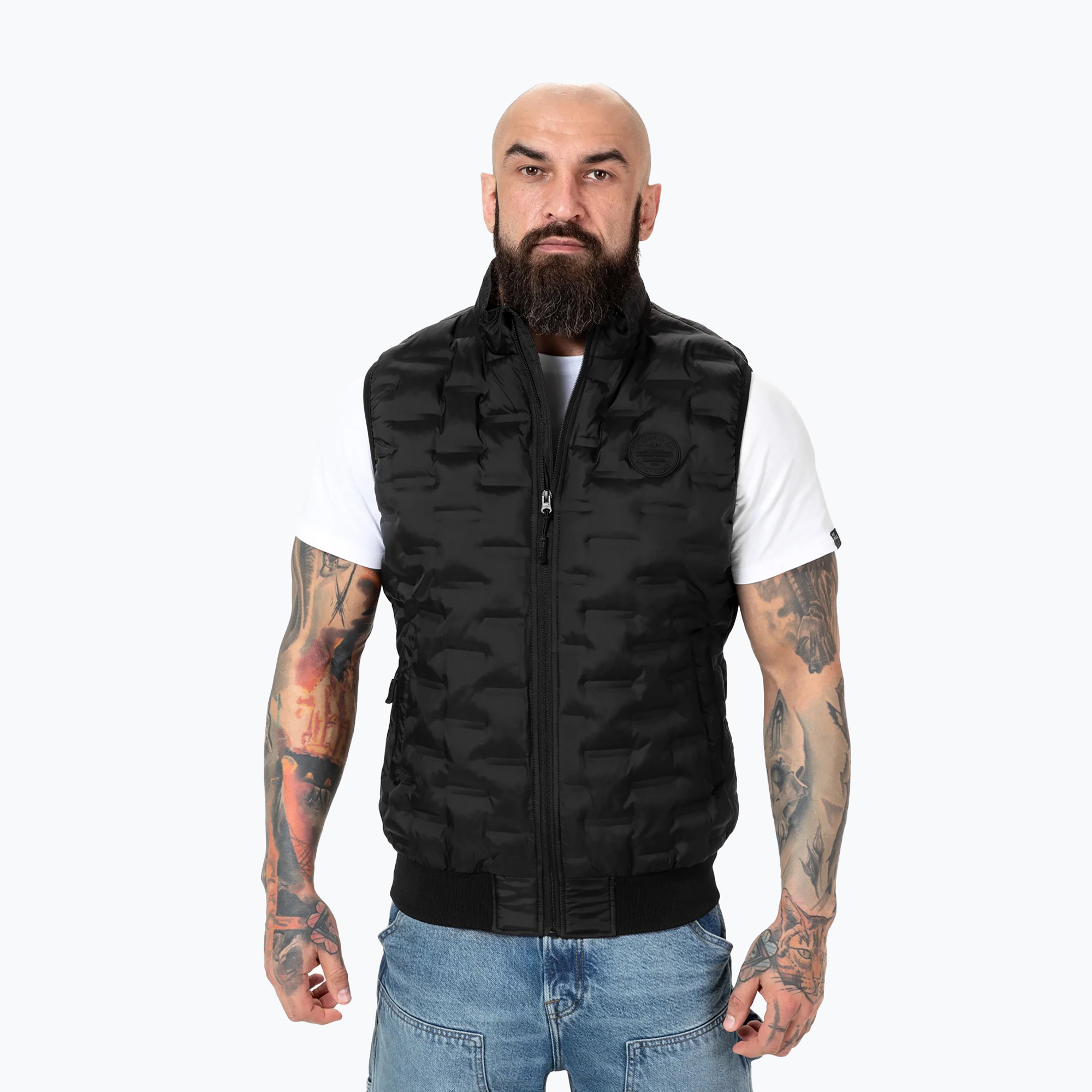 Pitbull West Coast uomo senza maniche Eclipse imbottito nero (S) (Eclipse Padded 524011900003)