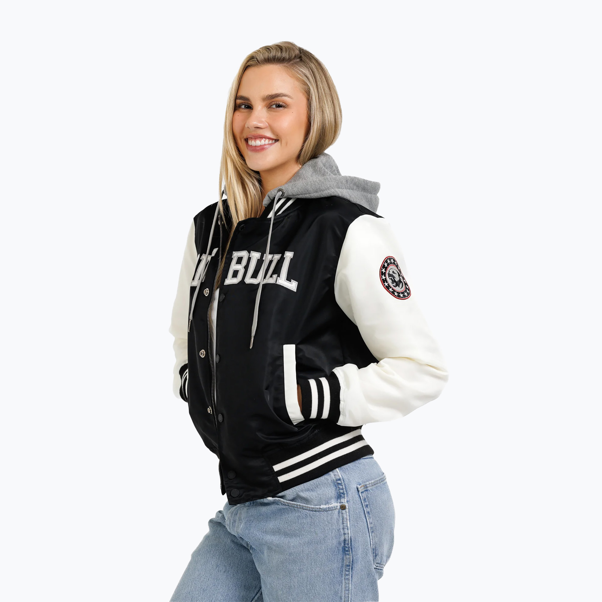 Pitbull West Coast giacca da donna Eagle Ridge con cappuccio Varsity nero (M) (Eagle Ridge Hooded Varsity 534013900002)