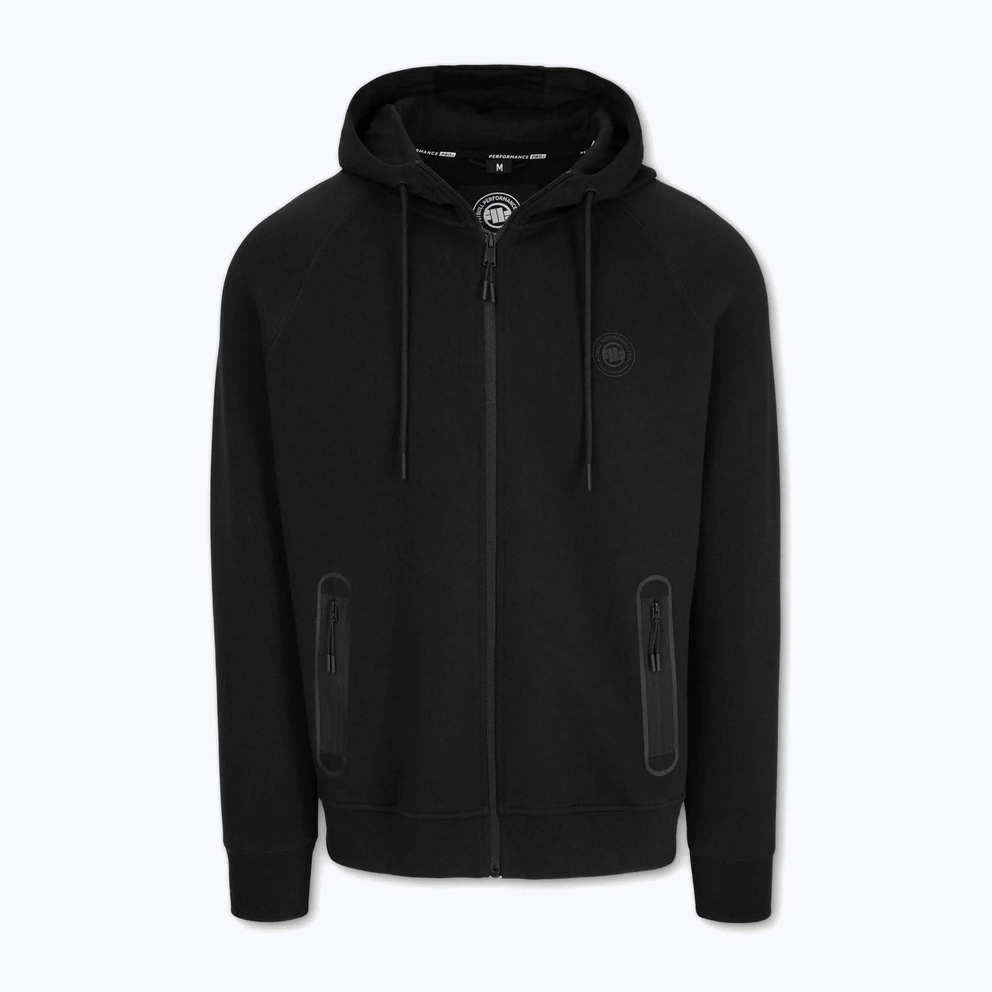 Felpa con zip e cappuccio Pitbull Dogwood da uomo, nero