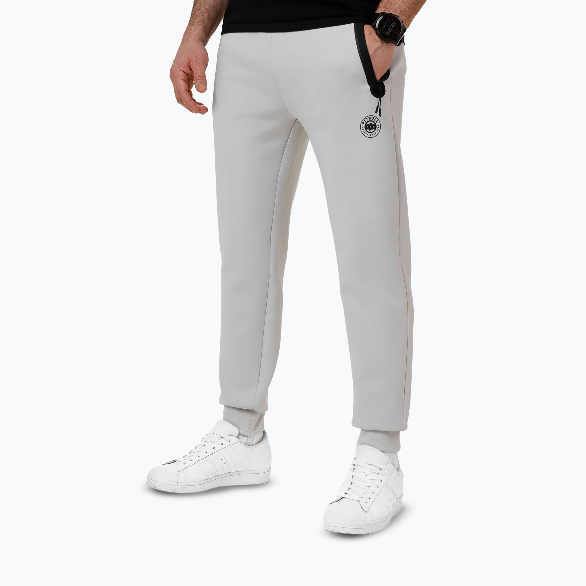 Pantaloni da corsa Dogwood Pitbull da uomo bianco/blu (XXL) (Dogwood Track Pants 165040501004)