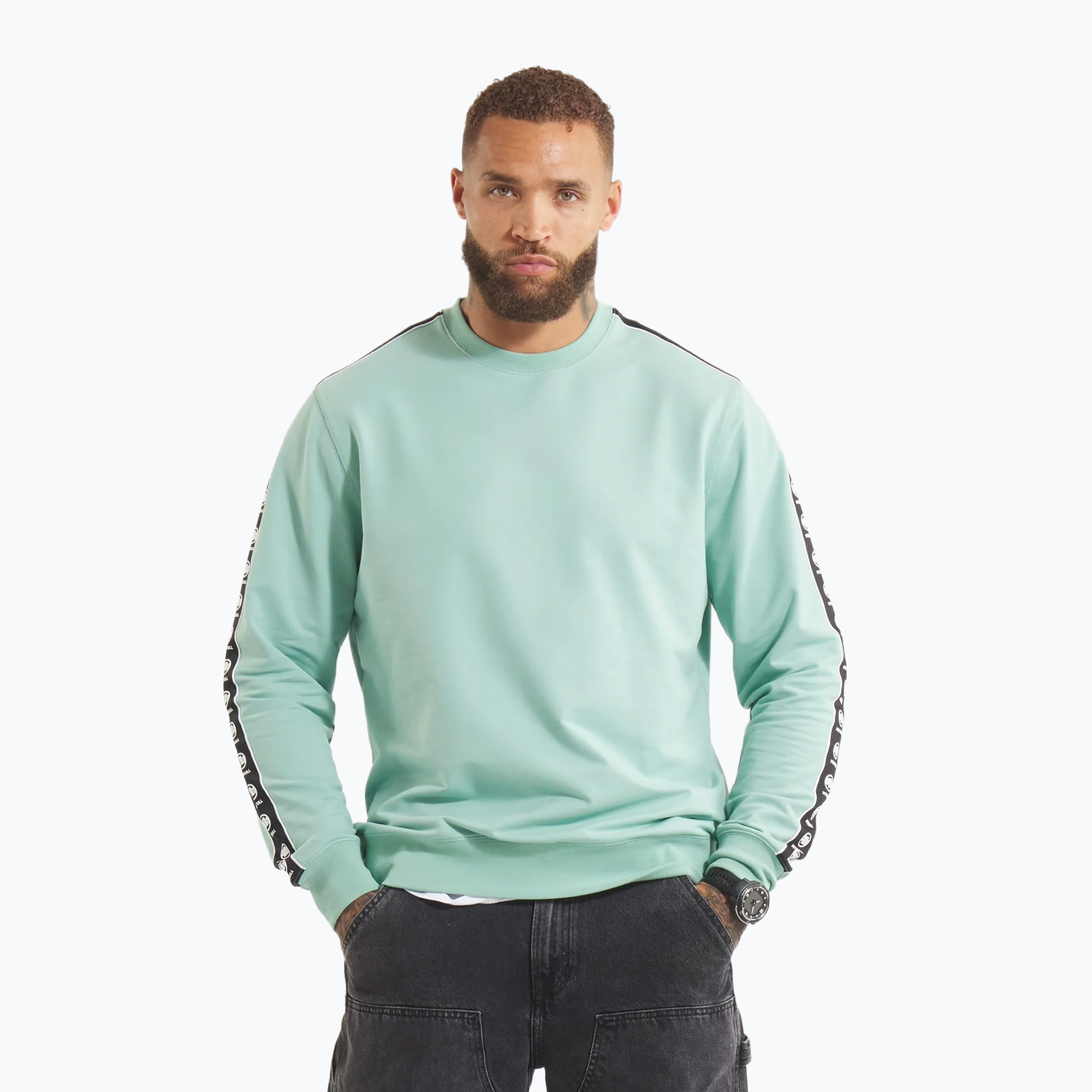 Felpa a girocollo Pitbull Tape Nugget da uomo, menta chiaro (XXL) (Tape Nugget Crewneck Sweatshirt 115043310004)