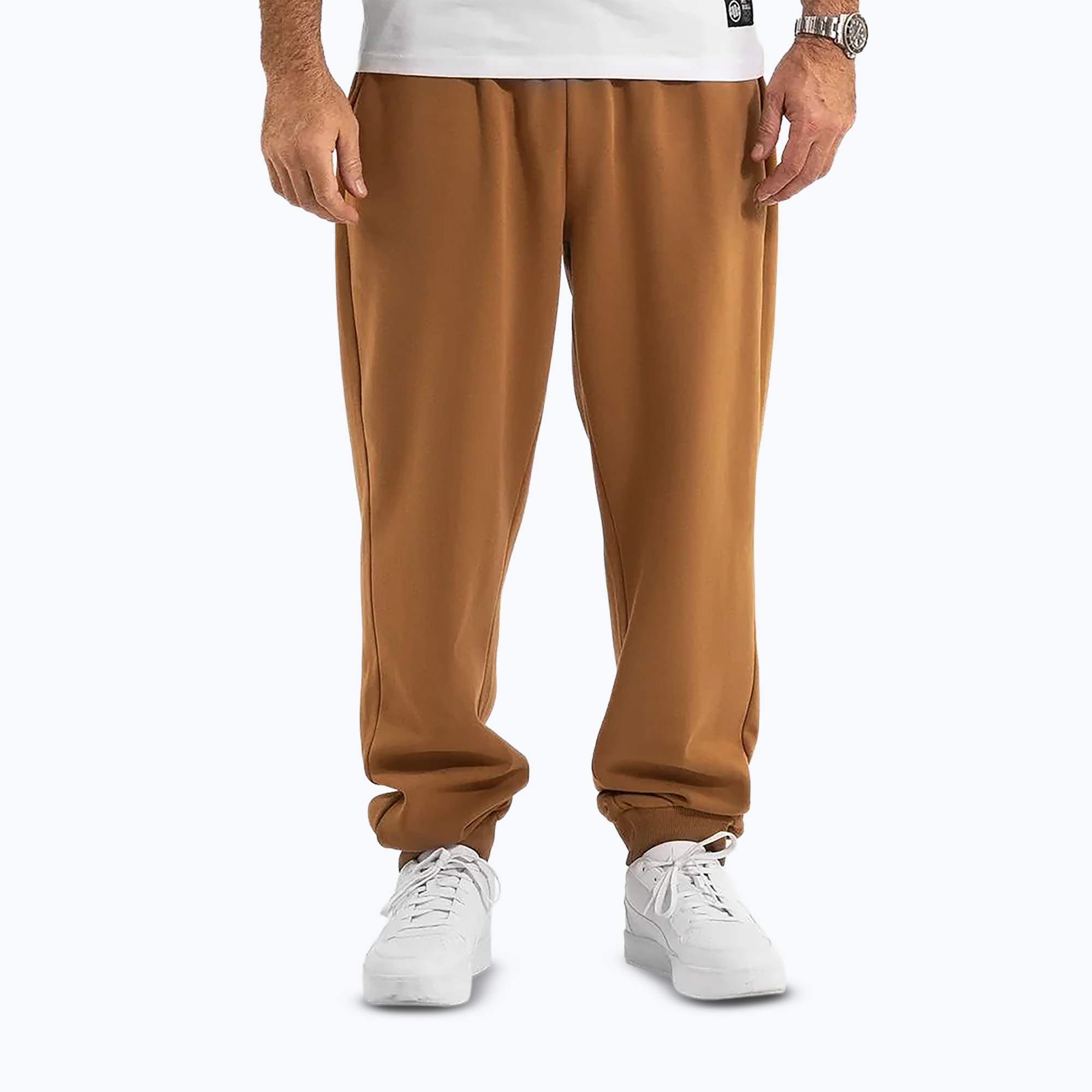 Pantaloni da corsa Pitbull Lancaster 2 da uomo, giallo miele (S) (Lancaster 2 Track Pants 165046230004)
