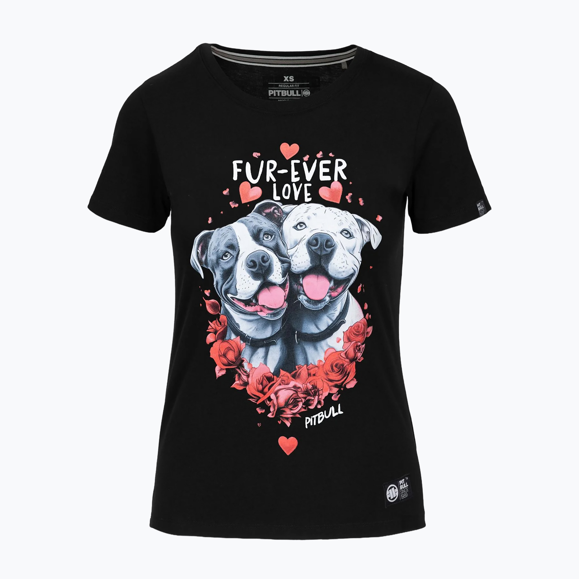 Maglietta Pitbull Fur Ever Love donna nero (S) (Fur Ever Love 215182900003)