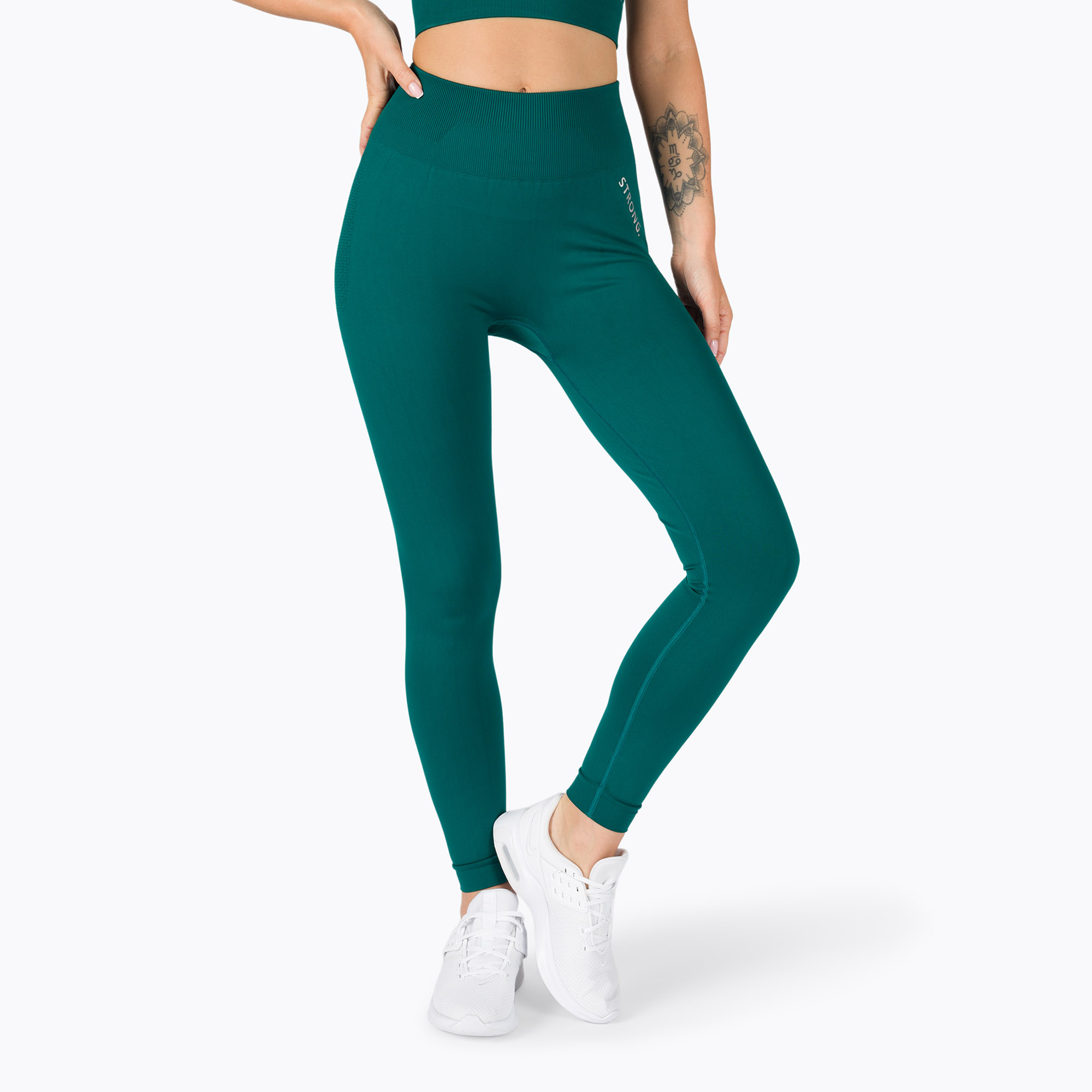 Leggings da allenamento da donna STRONG POINT Shape & Comfort Push Up verde perfetto (XS-S) (Shape & Comfort Push Up 1131)