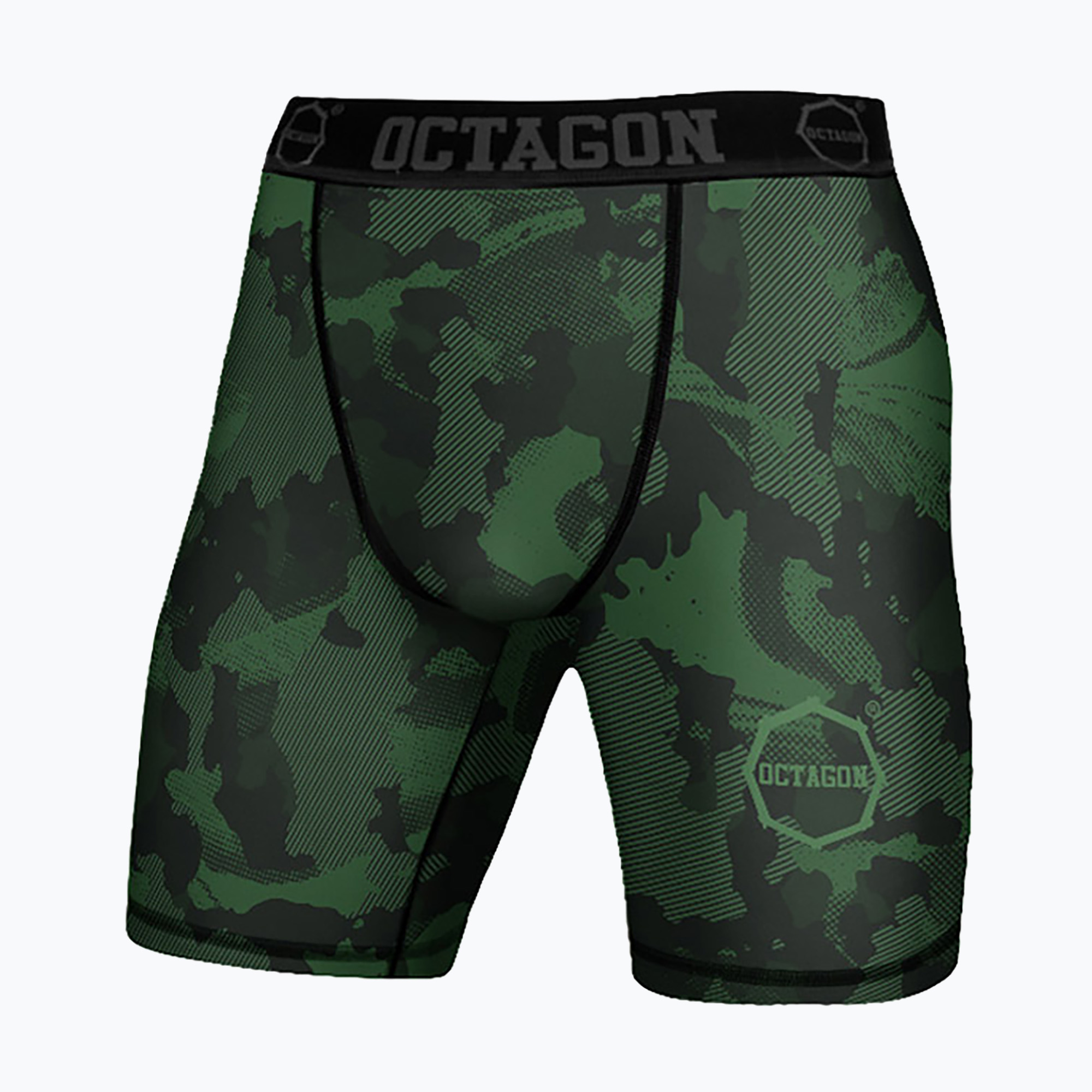 Pantaloncini a compressione Octagon Camo Forest kaki da uomo (XXL) (Camo Forest 10056-SK)