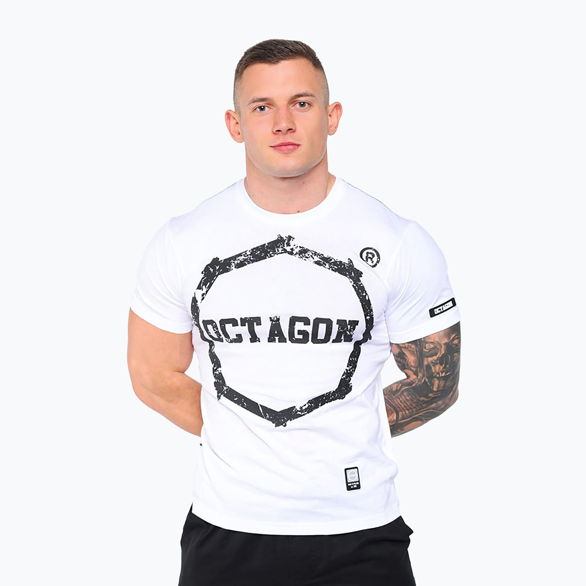 Maglietta Octagon Logo Smash bianca da donna (M) (Logo Smash OCTAGON-LWHITE)