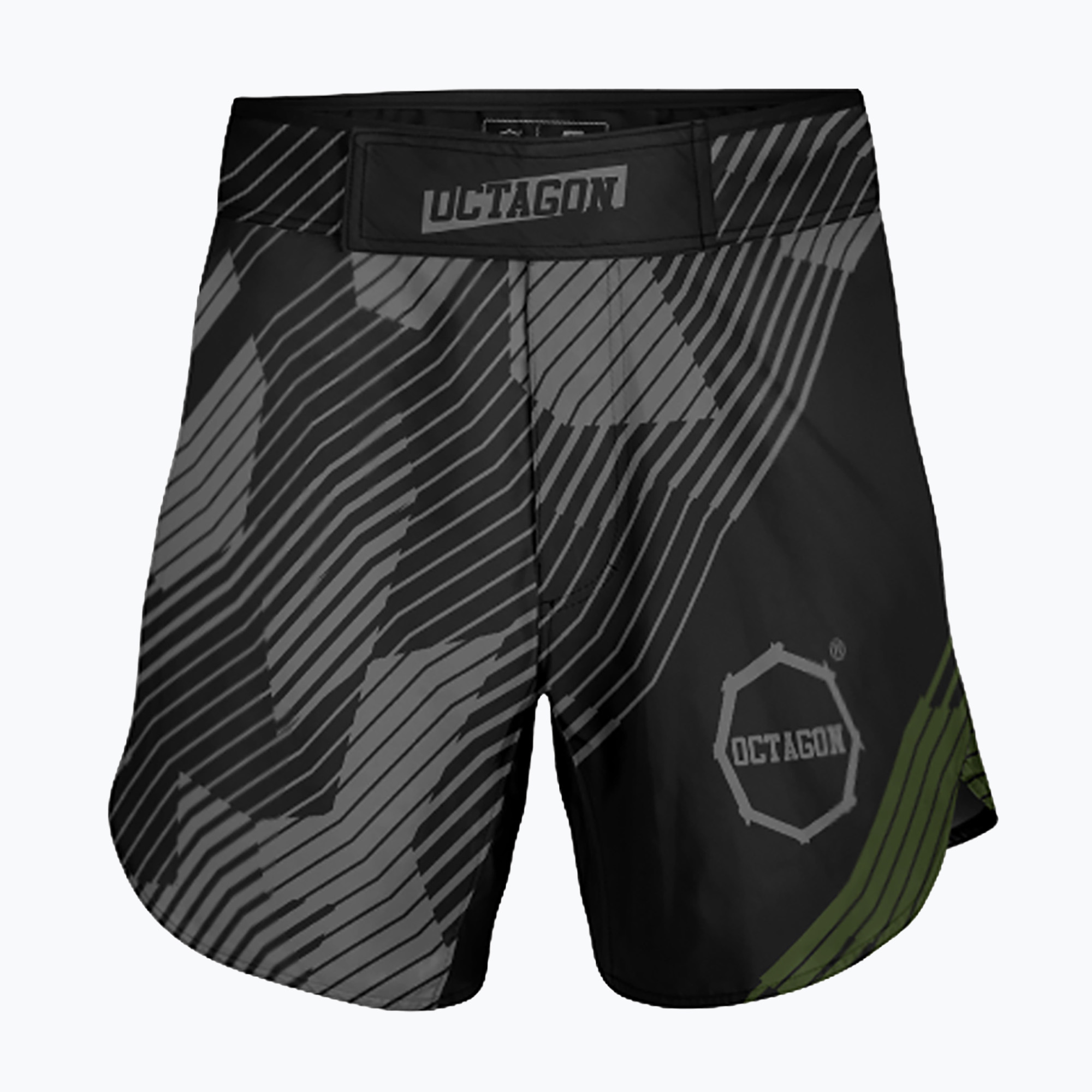 Pantaloncini da allenamento Octagon Broken Line MMA da uomo, nero (S) (Broken Line MMA 10088-SM)