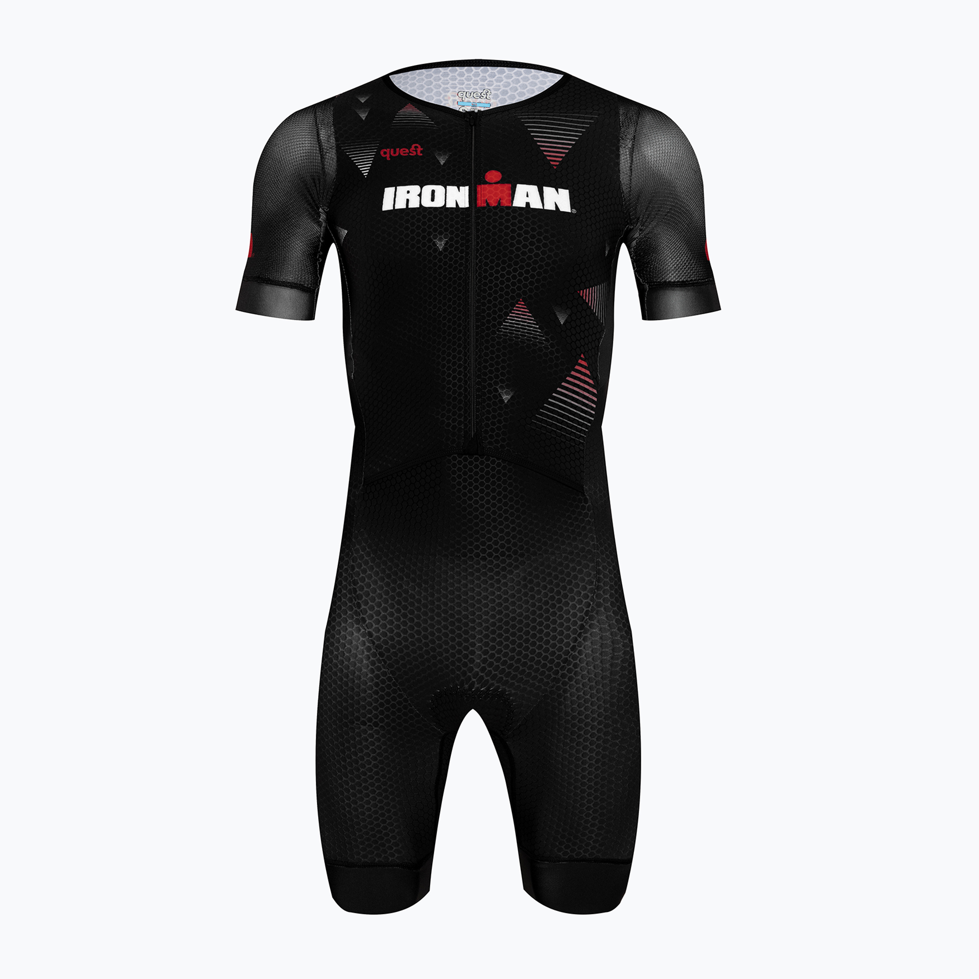 Tuta da triathlon da uomo Quest The Fastest GVT Iron Man nero (L) (The Fastest GVT IRONMAN S24/TRI-ULTRA-BASE)
