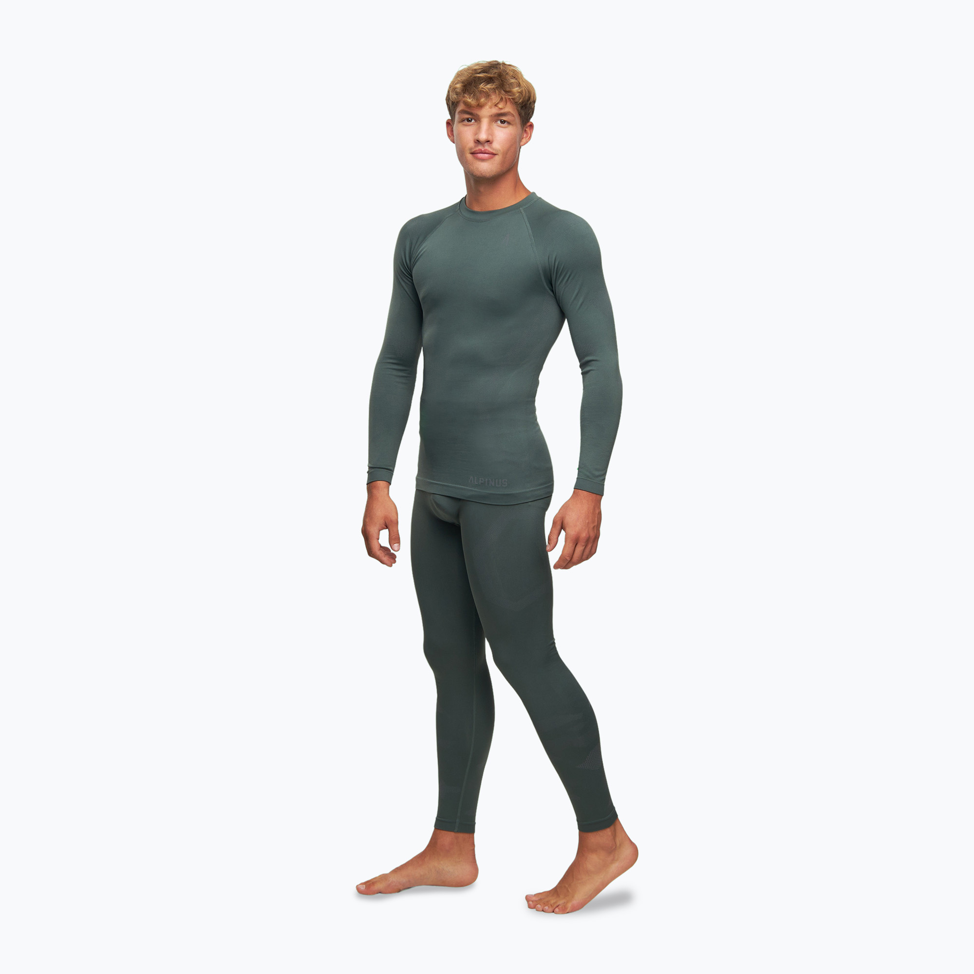 Set di biancheria intima termica da uomo Alpinus Active Idre verde (S) (Active Idre Set B22600)