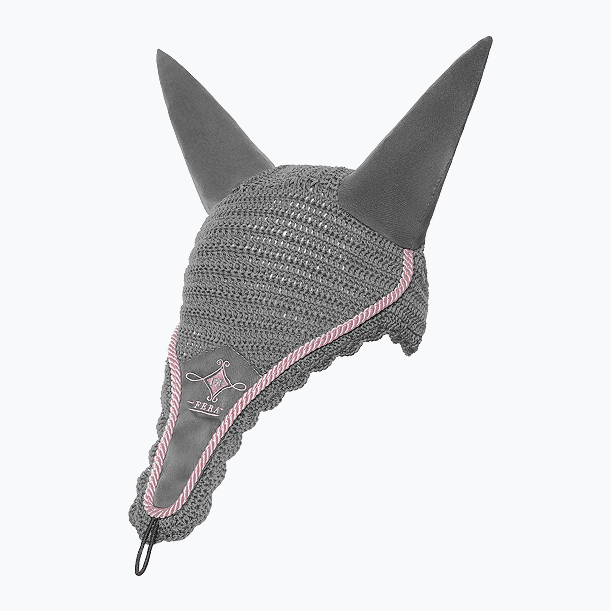FERA Paraorecchie per cavalli Lamina grigio/rosa