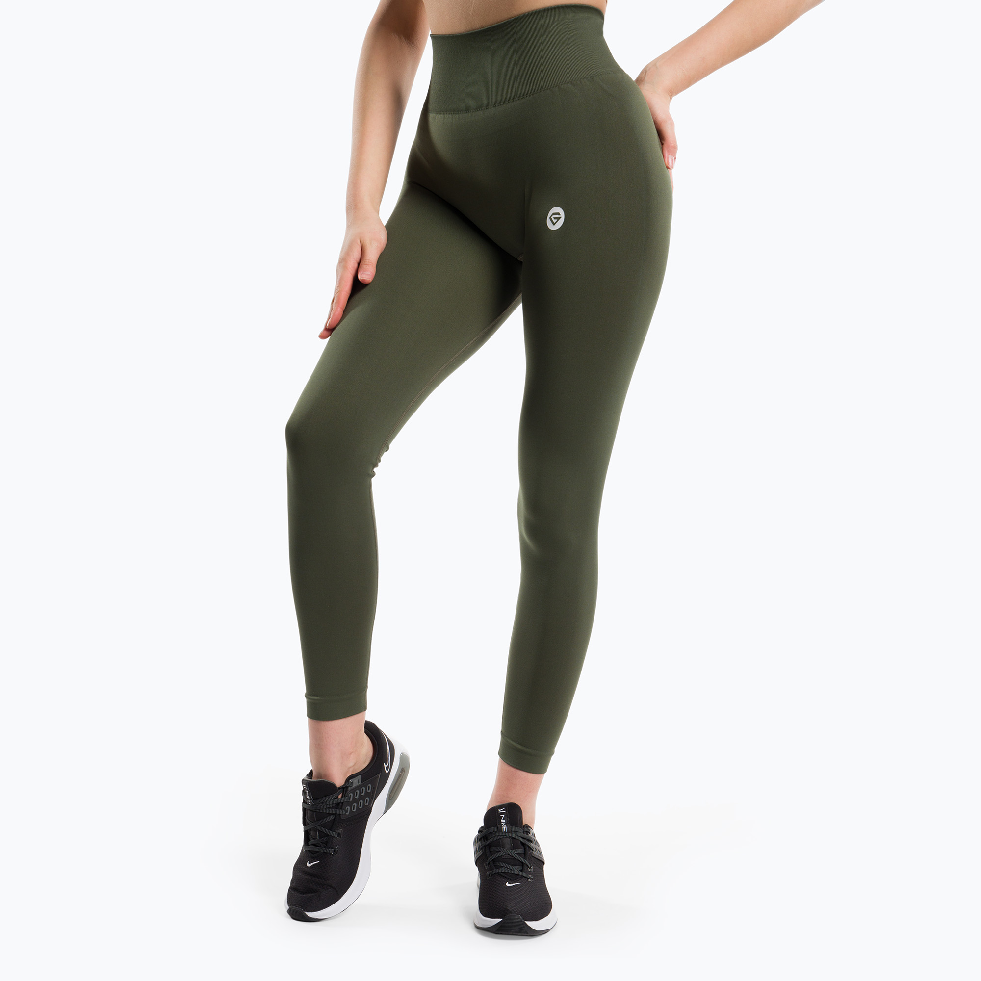 Leggings da allenamento da donna Gym Glamour Flexible khaki (XS) (Flexible 430)