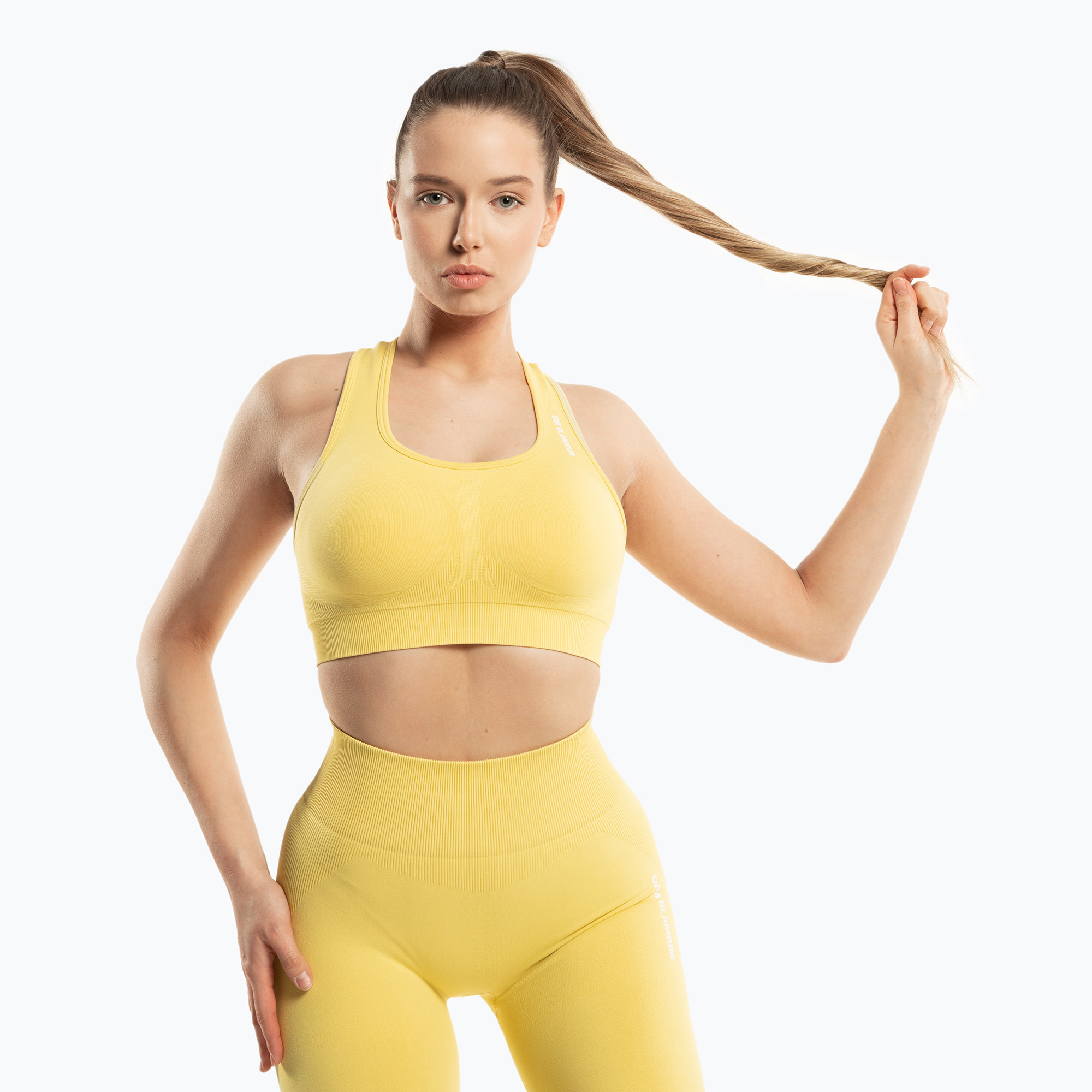 Reggiseno fitness Gym Glamour Compress golden hour (XS) (Compress 459)