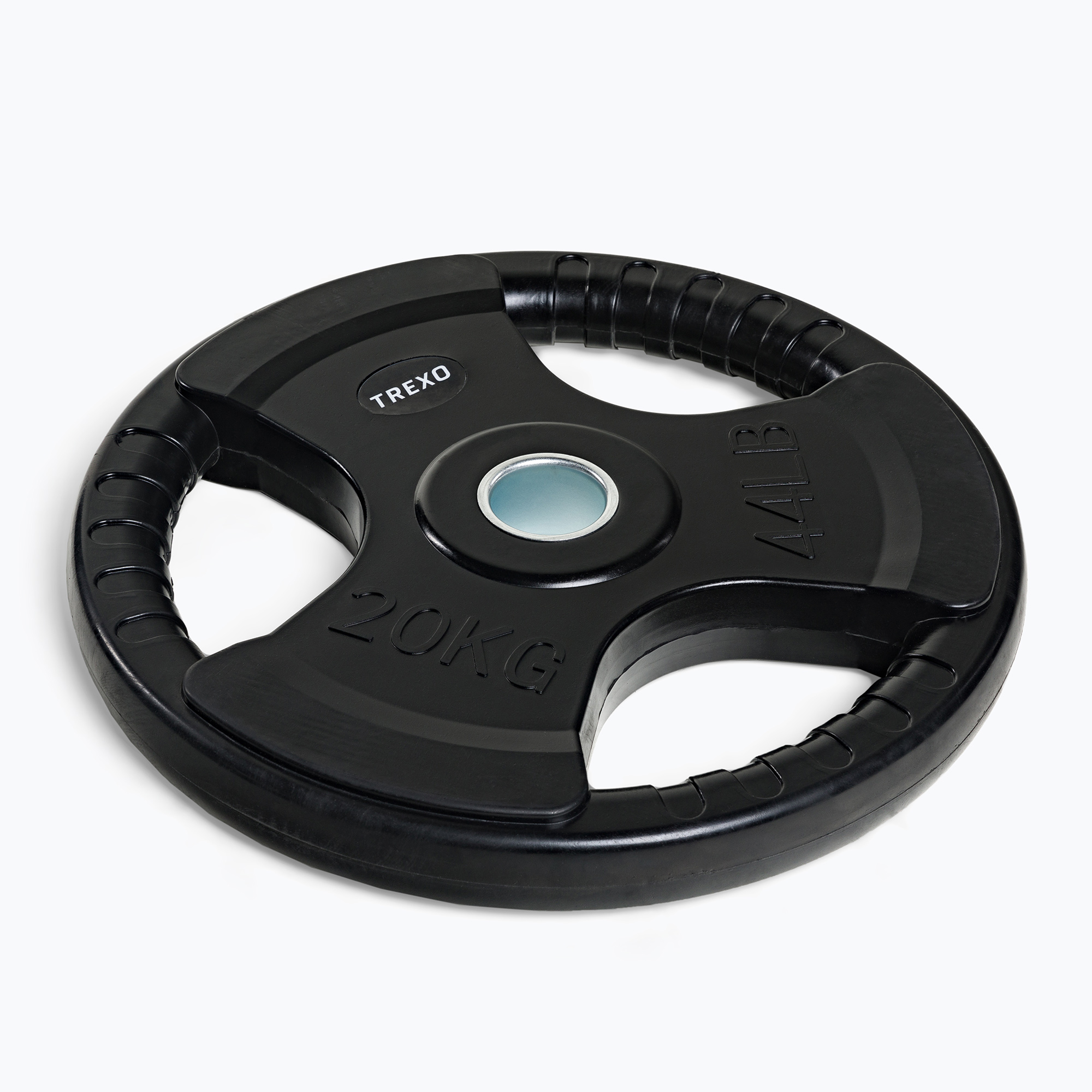 TREXO RW20 Peso in ghisa gommata da 20 kg nero (20 kg) (RW20)