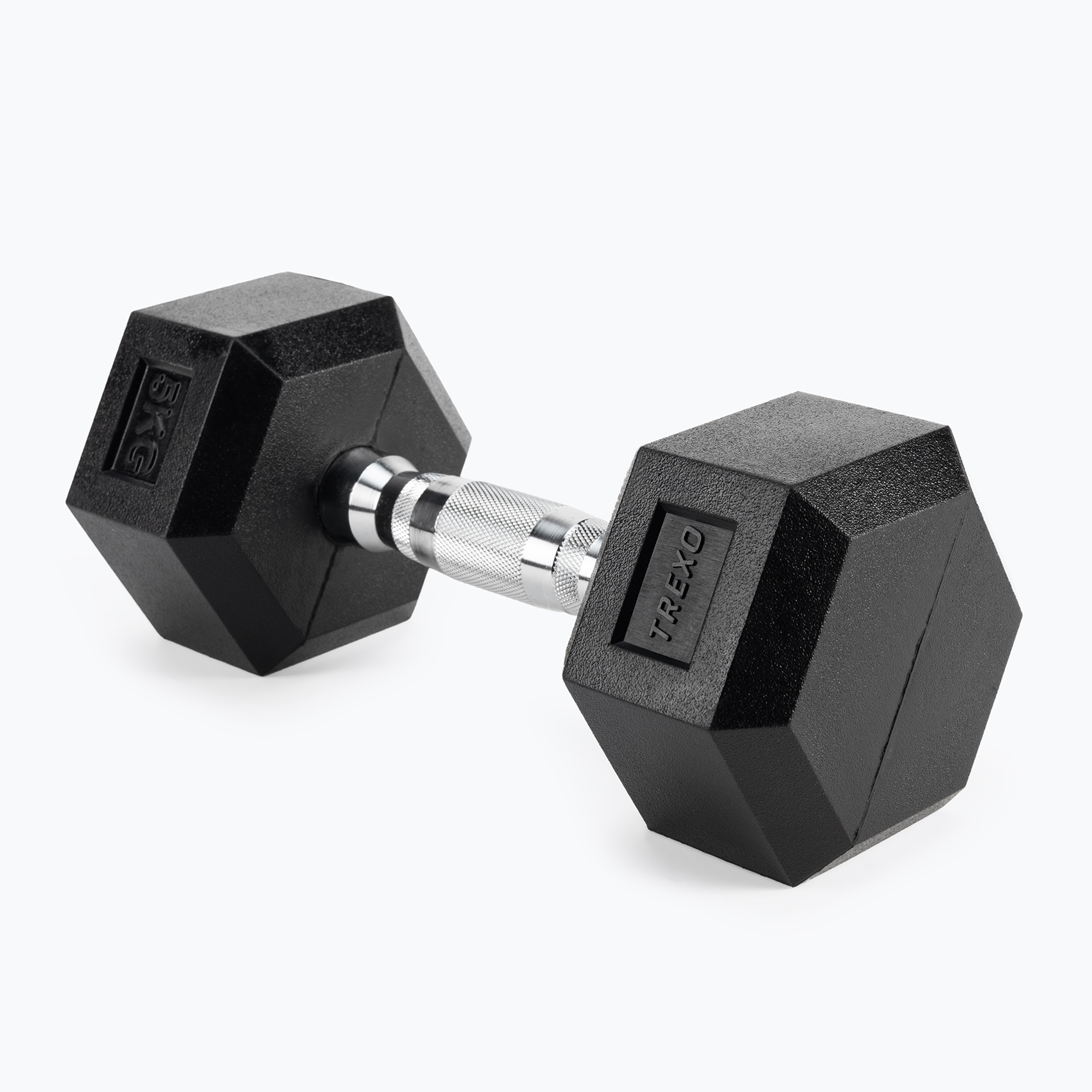 Manubri gommati TREXO Hex 5 kg (5 kg) (Hex HXD50)