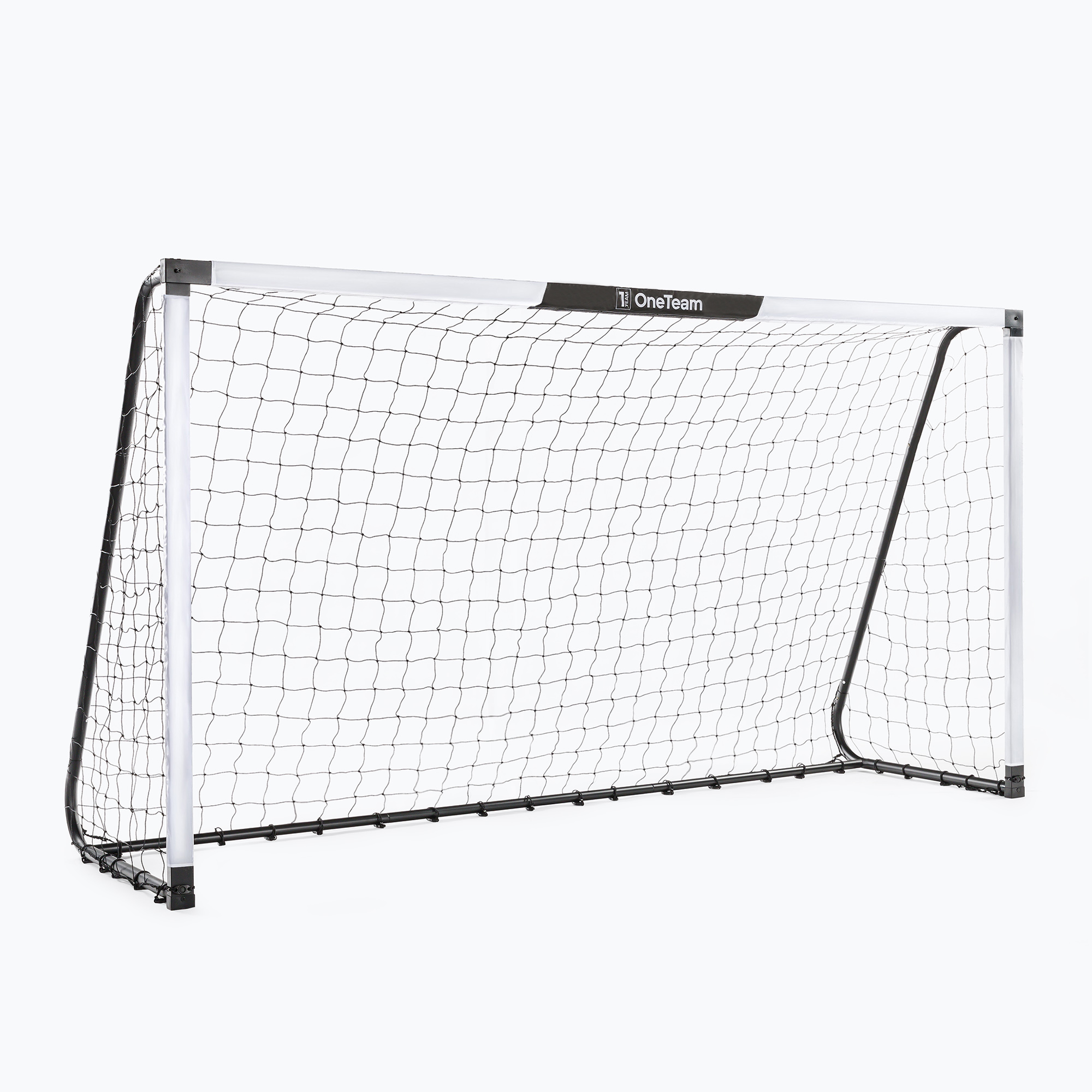 Porta da calcio OneTeam One 300 x 160 cm in acciaio zincato bianco/nero (300 x 160 x 90 cm) (One OT-SG3016)