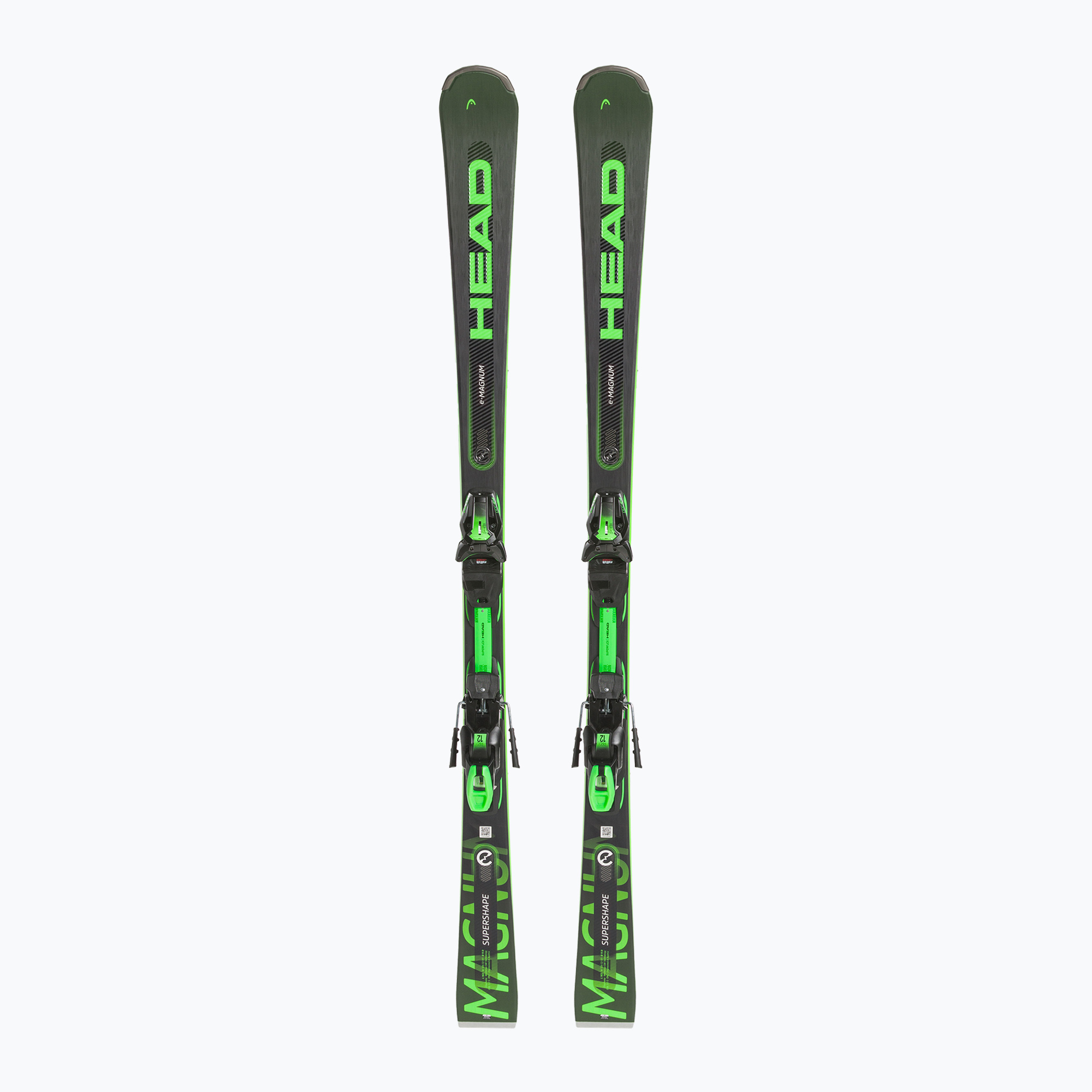 Sci da discesa HEAD Supershape e-Magnum SW SF-PR + attacchi PRD 12 nero/verde neon (170 cm) (Supershape e-Magnum SW SF-PR + PRD 12 313303/100858)
