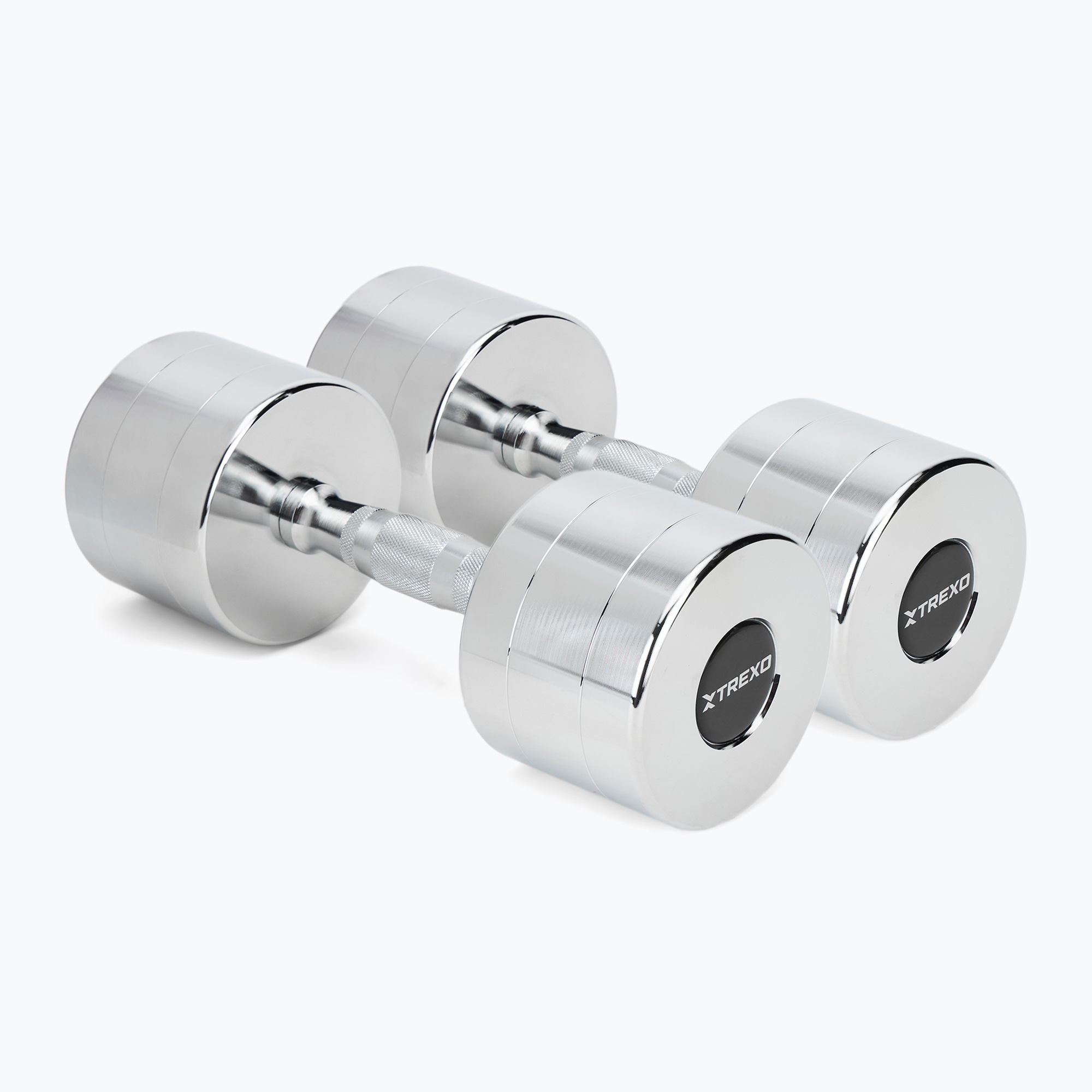 Manubri TREXO cromati 2x12 kg argento (12 kg) (TRX-CHD012)