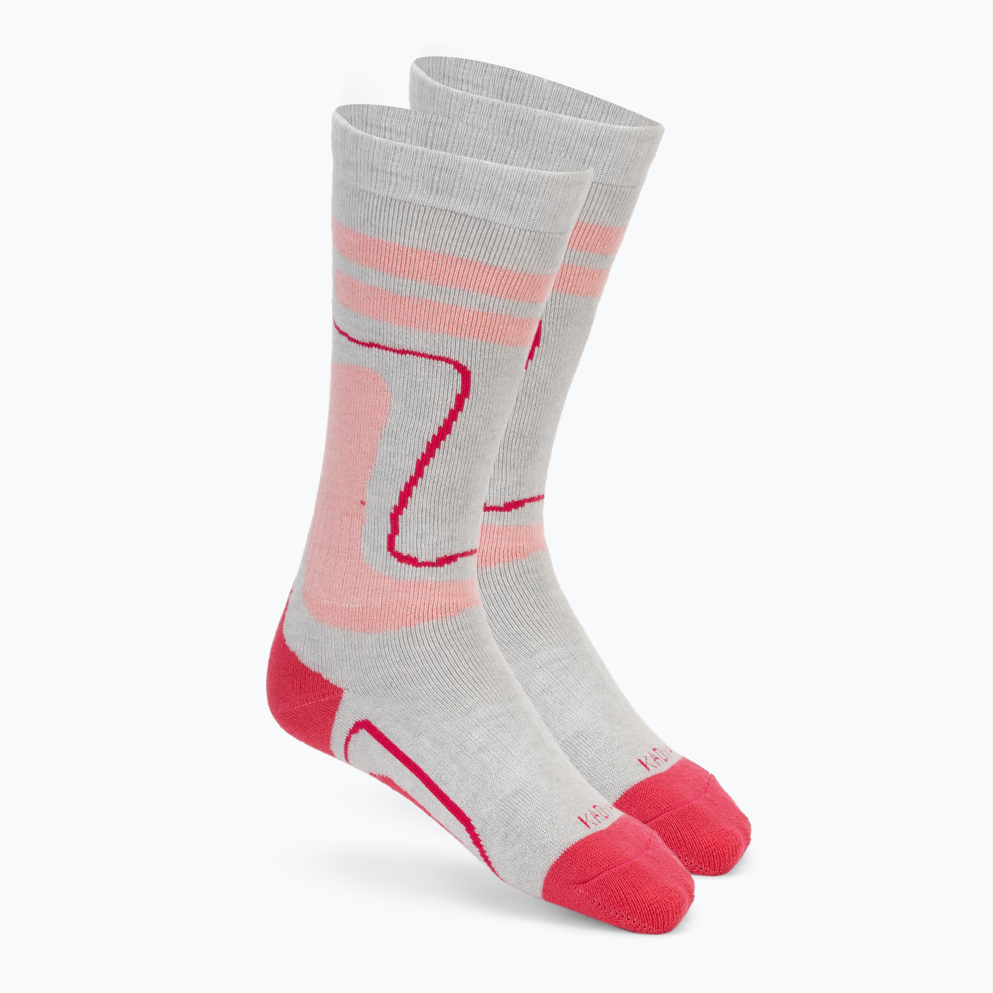 Calze da sci KADVA Woolan Jrg per bambini grigio/rosa (34/36) (Woolan Jrg KDV-B4AP051-GR)