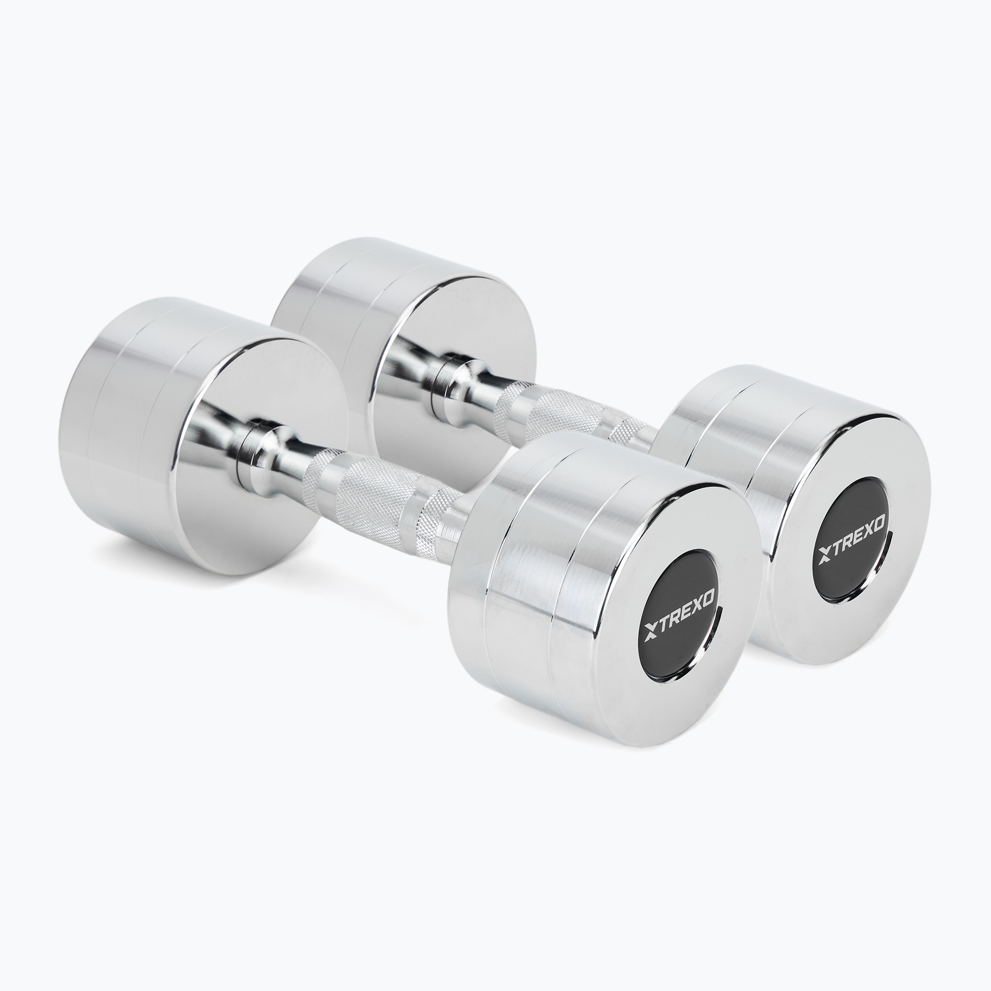 Manubri TREXO cromati 2x7 kg argento (7 kg) (TRX-CHD007)