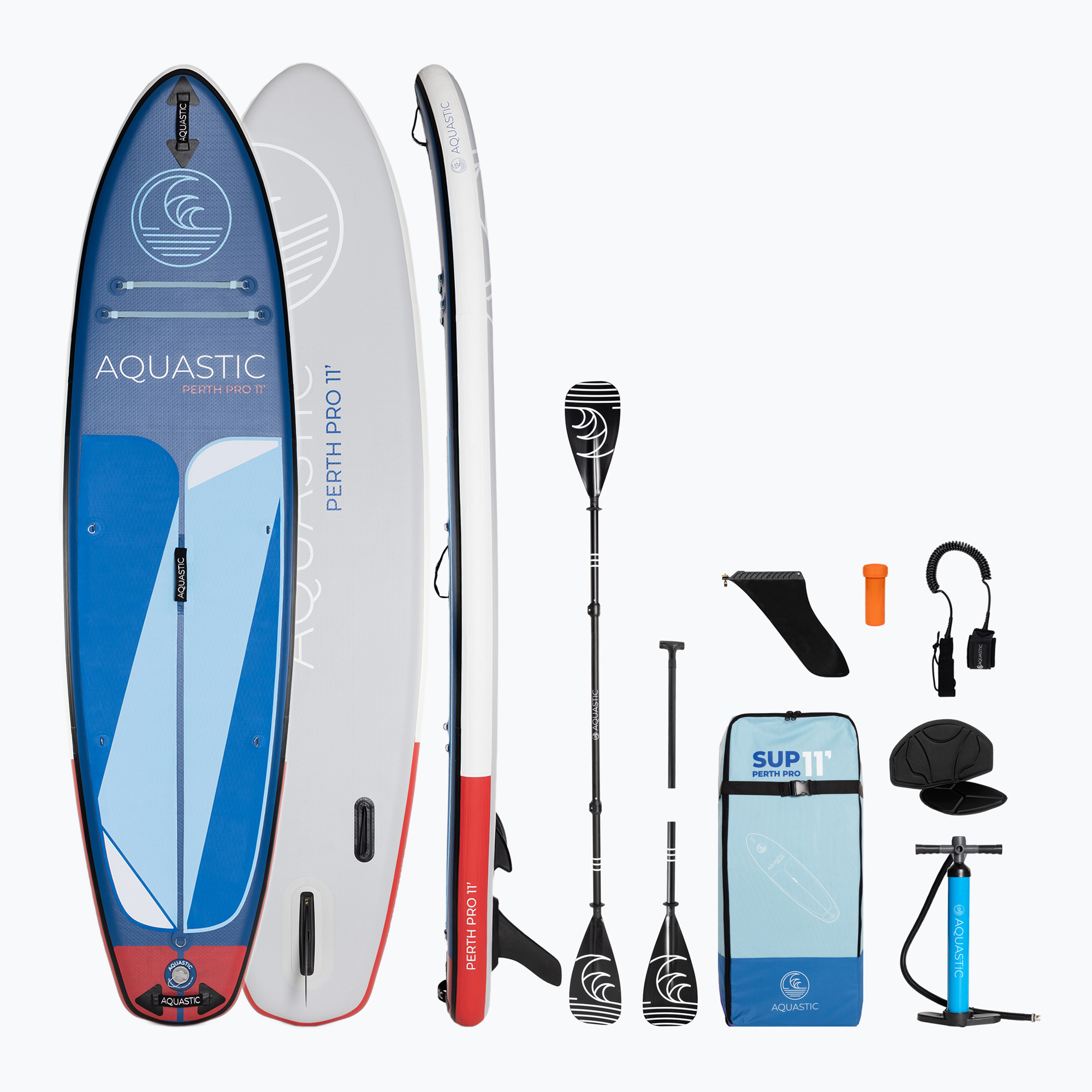 AQUASTIC Perth Pro 11' tavola da SUP blu allround (335 cm) (Perth Pro 11'0" allround AQS-B4I007-BL)