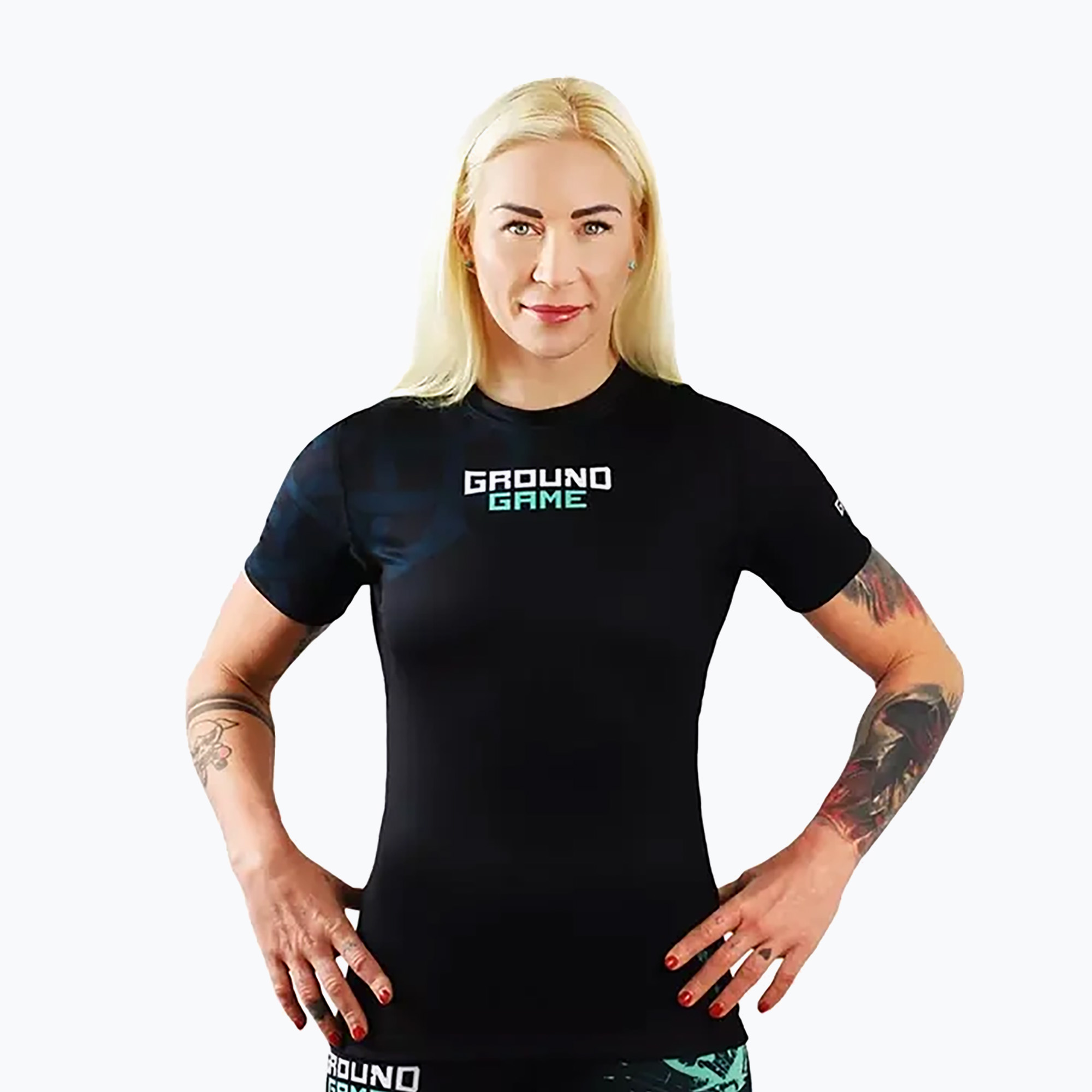 Rashguard Ground Game donna Valkyria multicolore (XS) (Valkyria 22WRASHSSVALK)