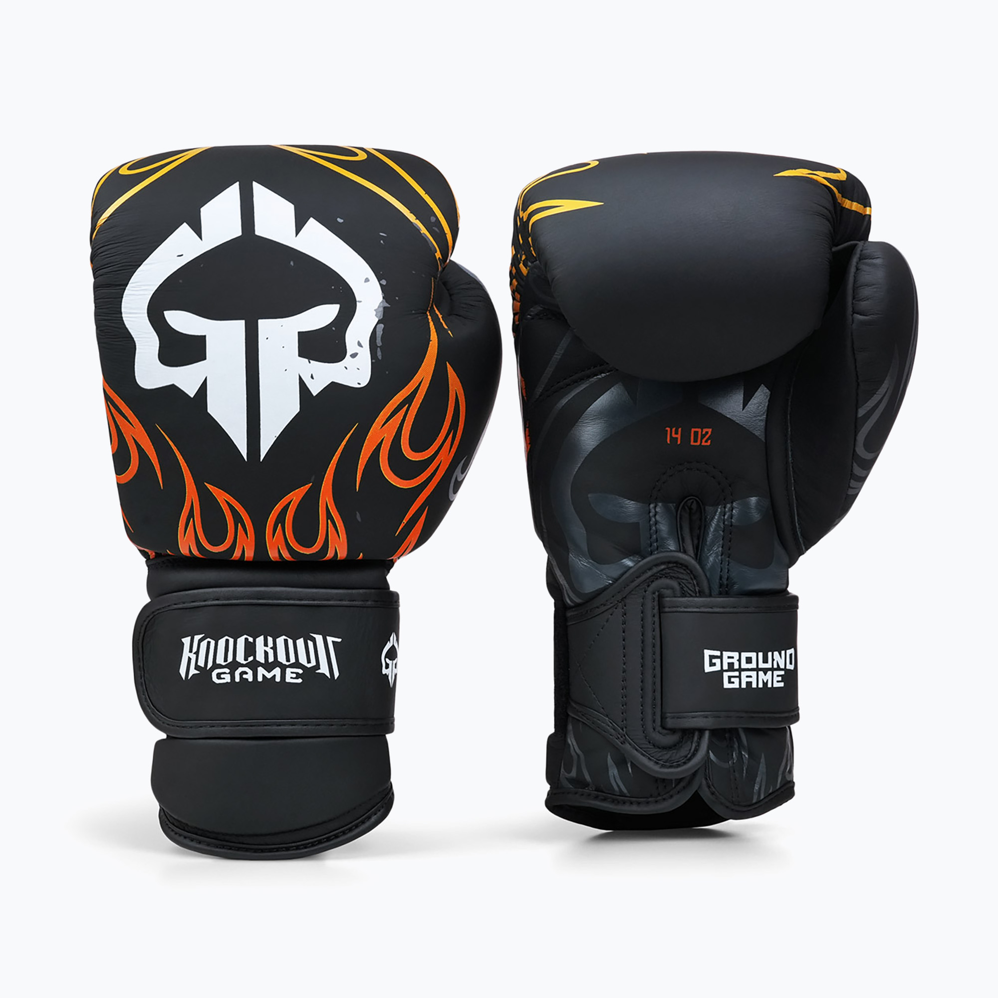 Guanti da boxe neri Ground Game Flames