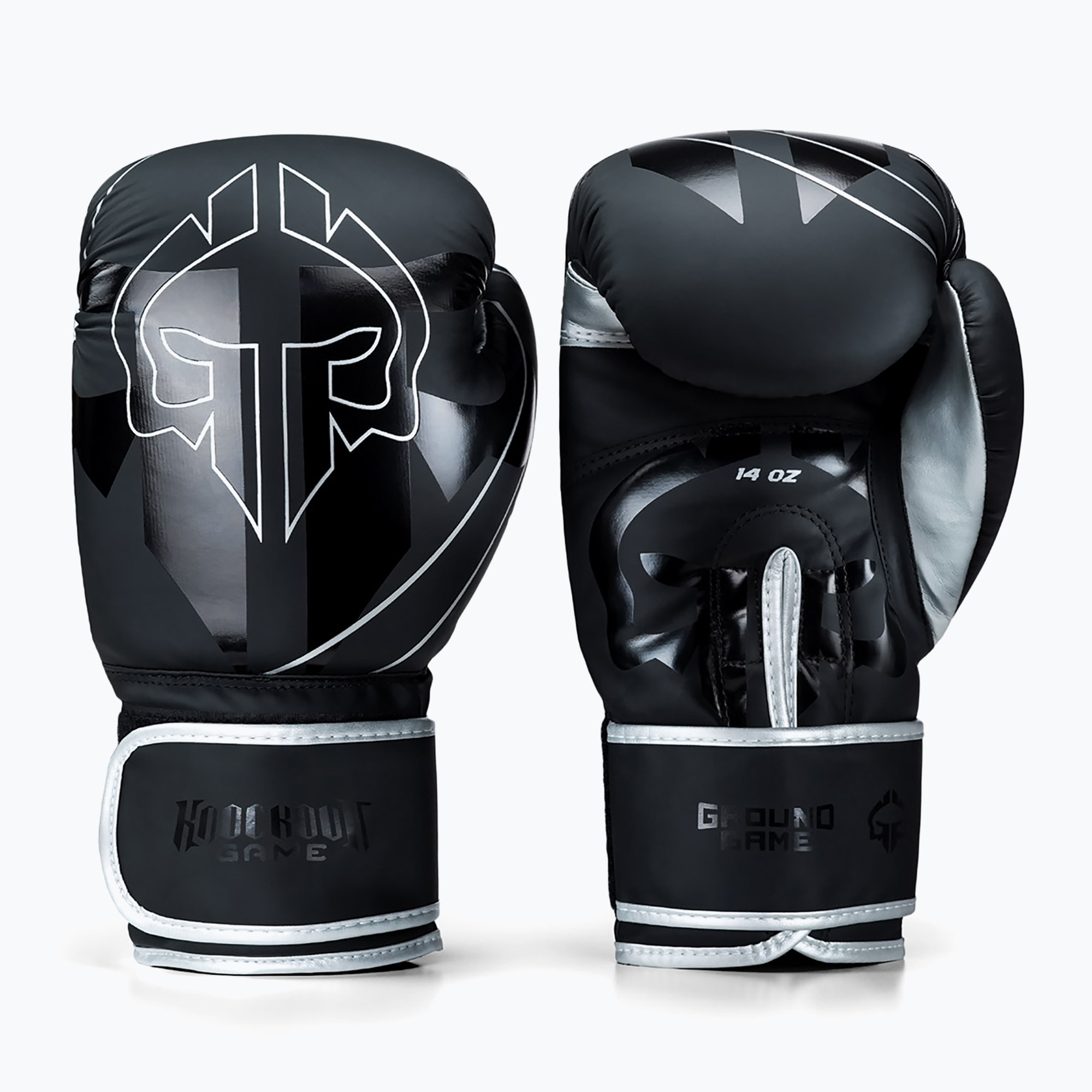 Ground Game Logo 3.0 guantoni da boxe neri (16 oz) (Logo 3.0 2404BOXGLOVEKOLOGO312)