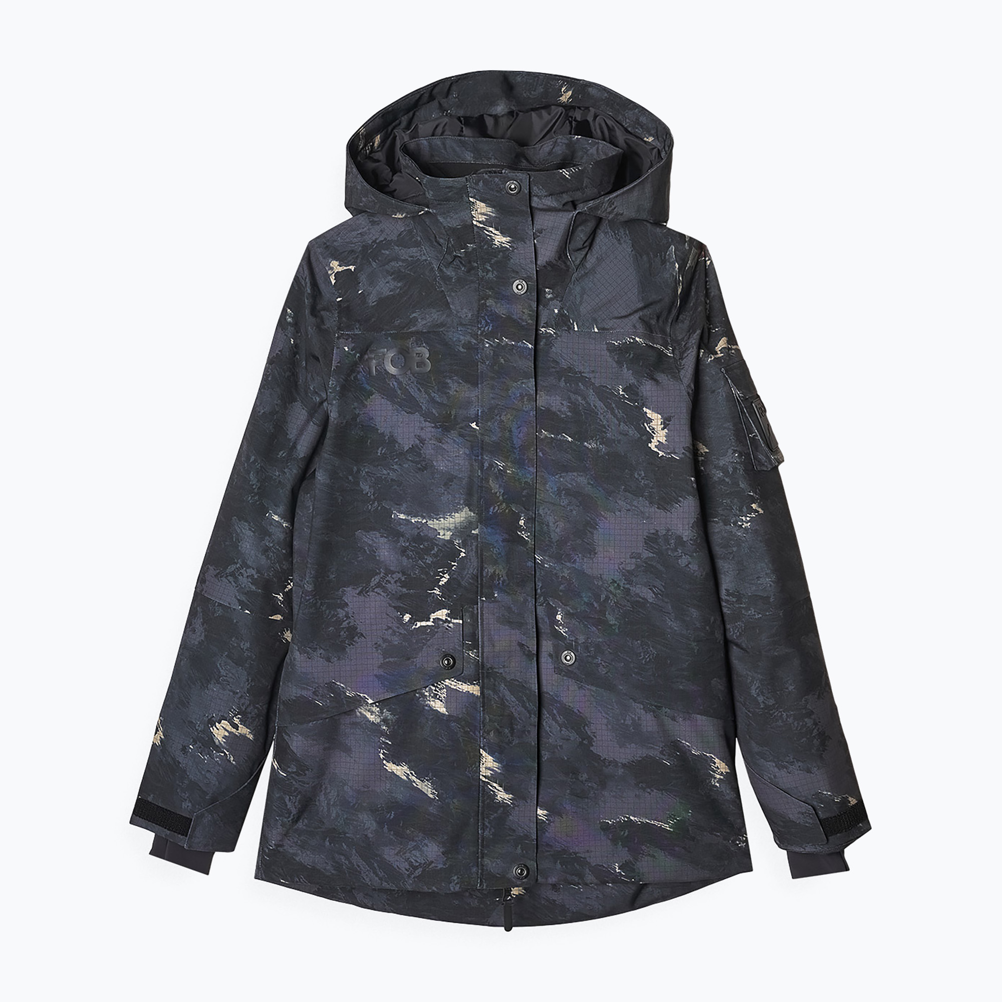 Giacca da snowboard da donna 4F F586 multicolore allover (XS) (F586 90A 4FWAW24TTJAF586)