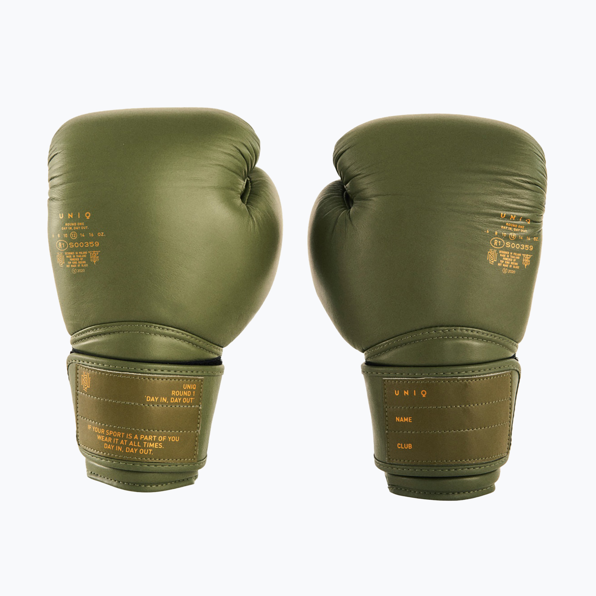 Guantoni da boxe UNIQ Velcro classic khaki