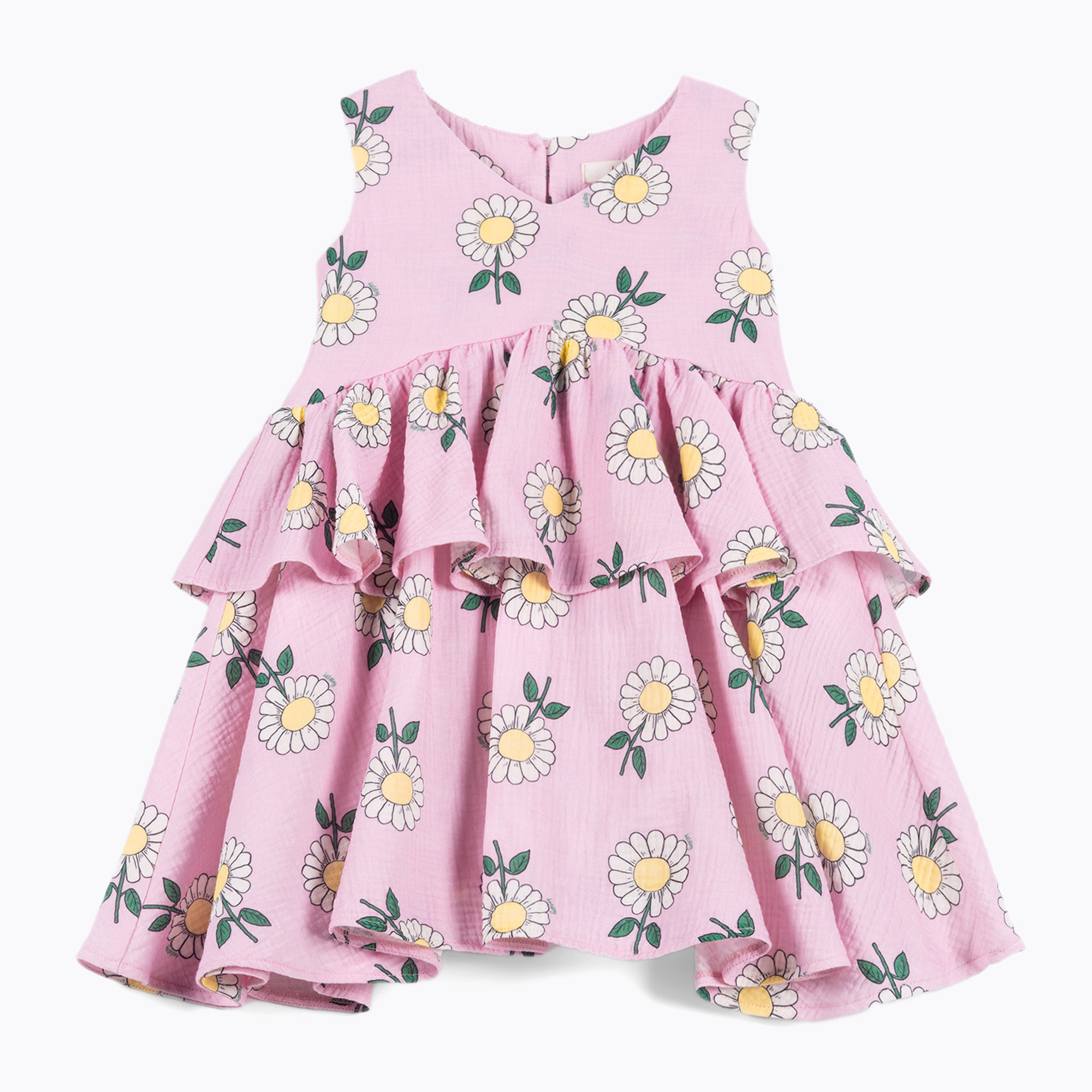 KID STORY abito da neonato in mussola rosa margherita (86-92) (Muślinowa DRESSMUSAPD)