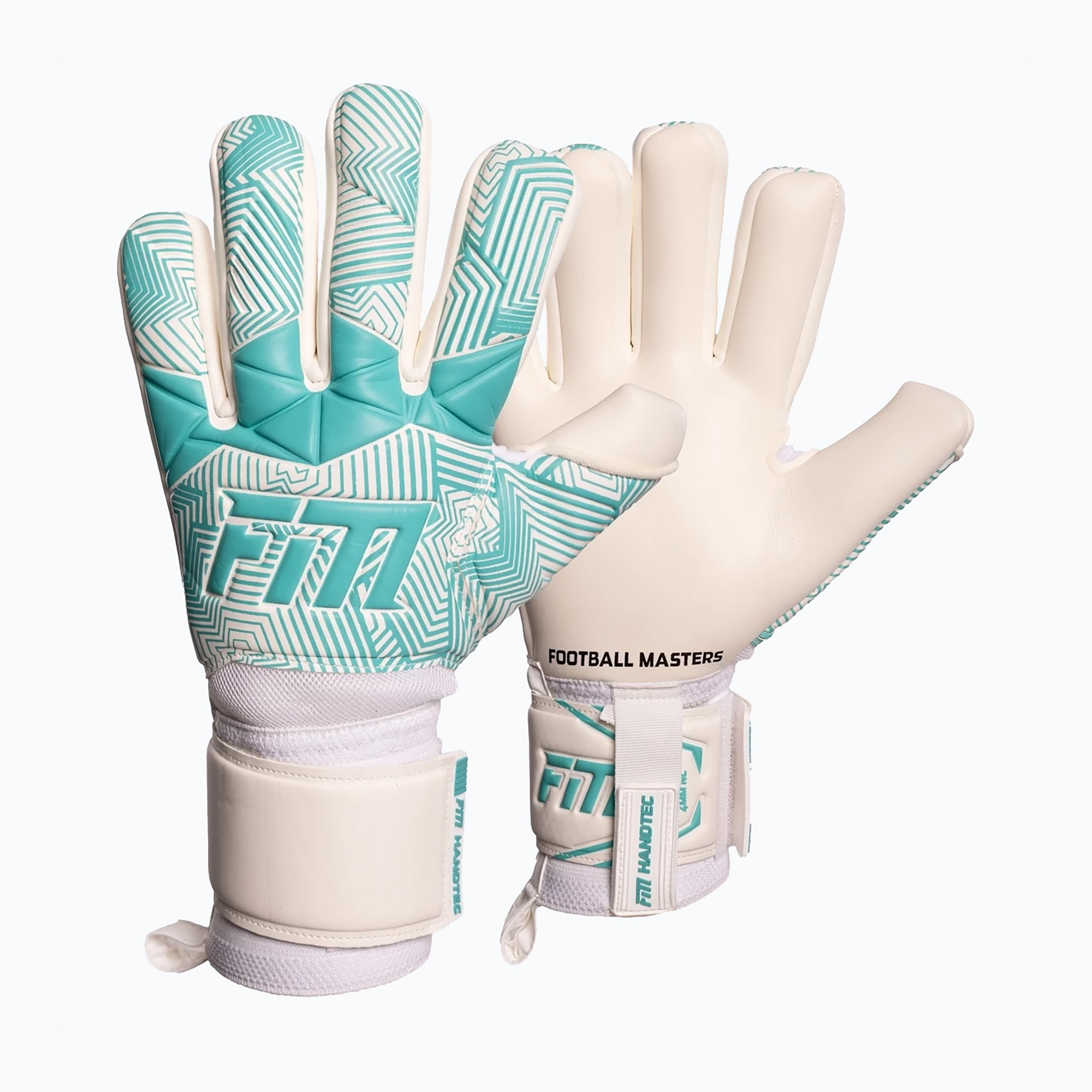 Guanti da portiere Football Masters Varis X NC bianco/oceano (7) (Varis X NC 1878-3)