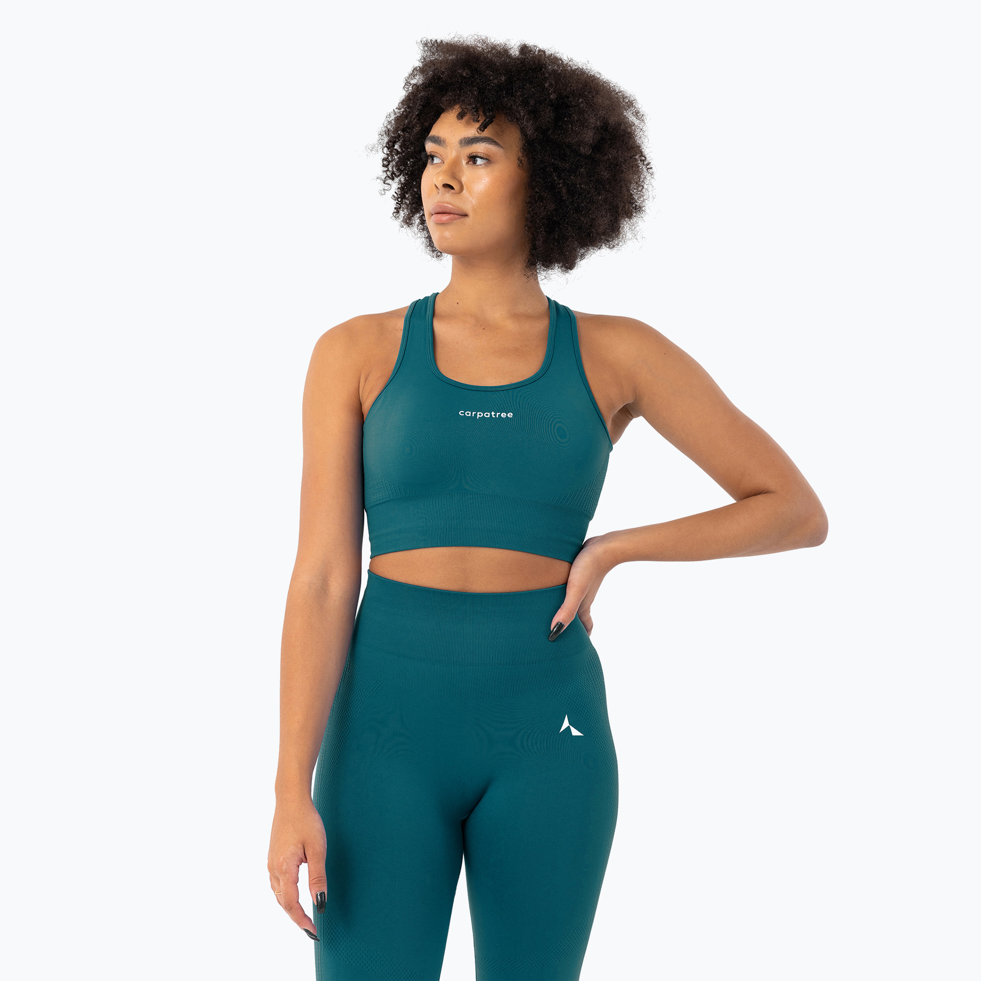 Top da allenamento donna Carpatree Blaze senza cuciture senza maniche blu oceano profondo (XS) (Blaze Seamless Sleeveless CP-TP-BSS-DOB)