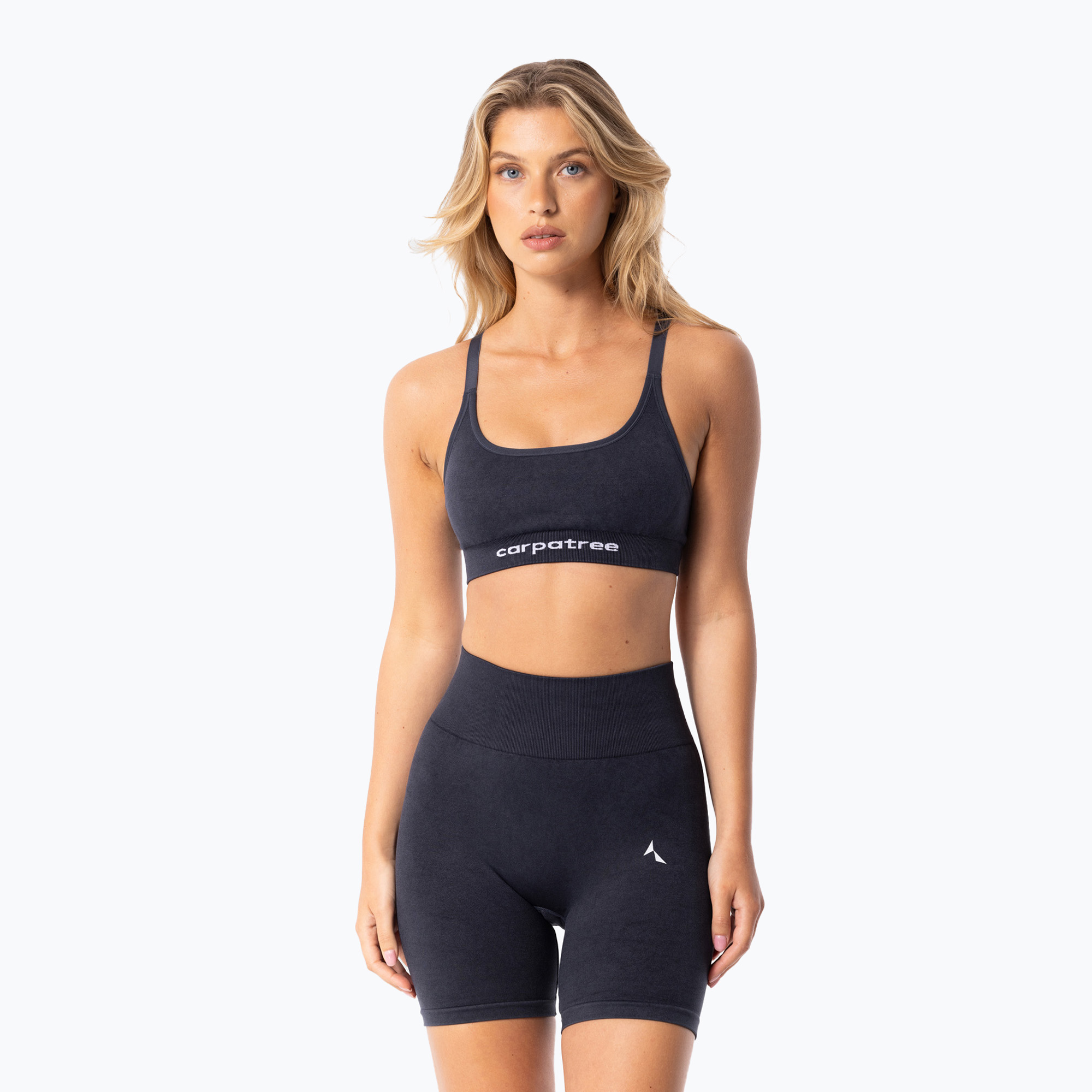 Carpatree Yasmine, reggiseno con spalline senza cuciture, lavaggio a pietra nera (S) (Yasmine Seamless Strap CP-BI-YSST-BLKSW)