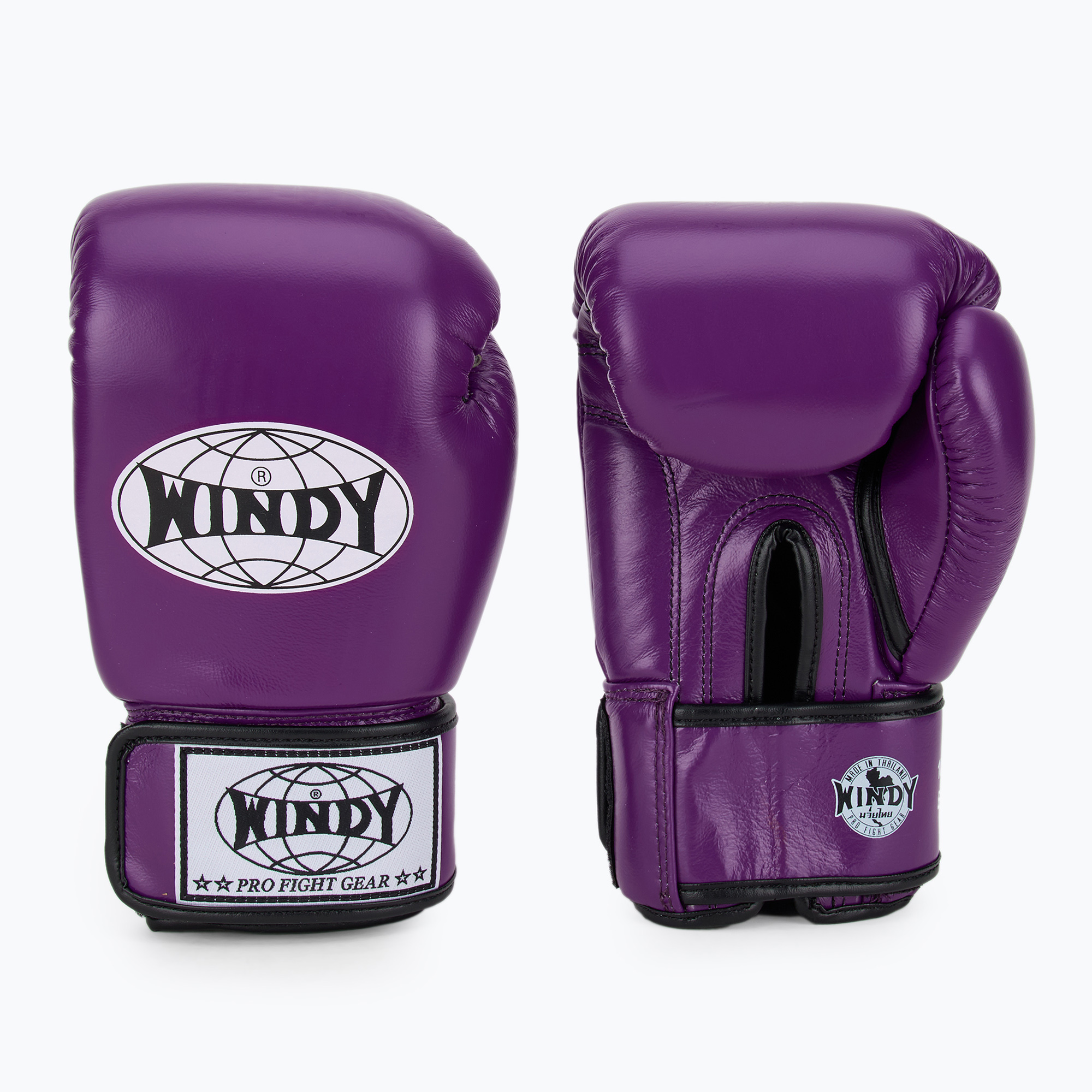 WINDY Guantoni da boxe classici in vera pelle viola (12 oz) (Classic Genuine Leather BGVH-PR)