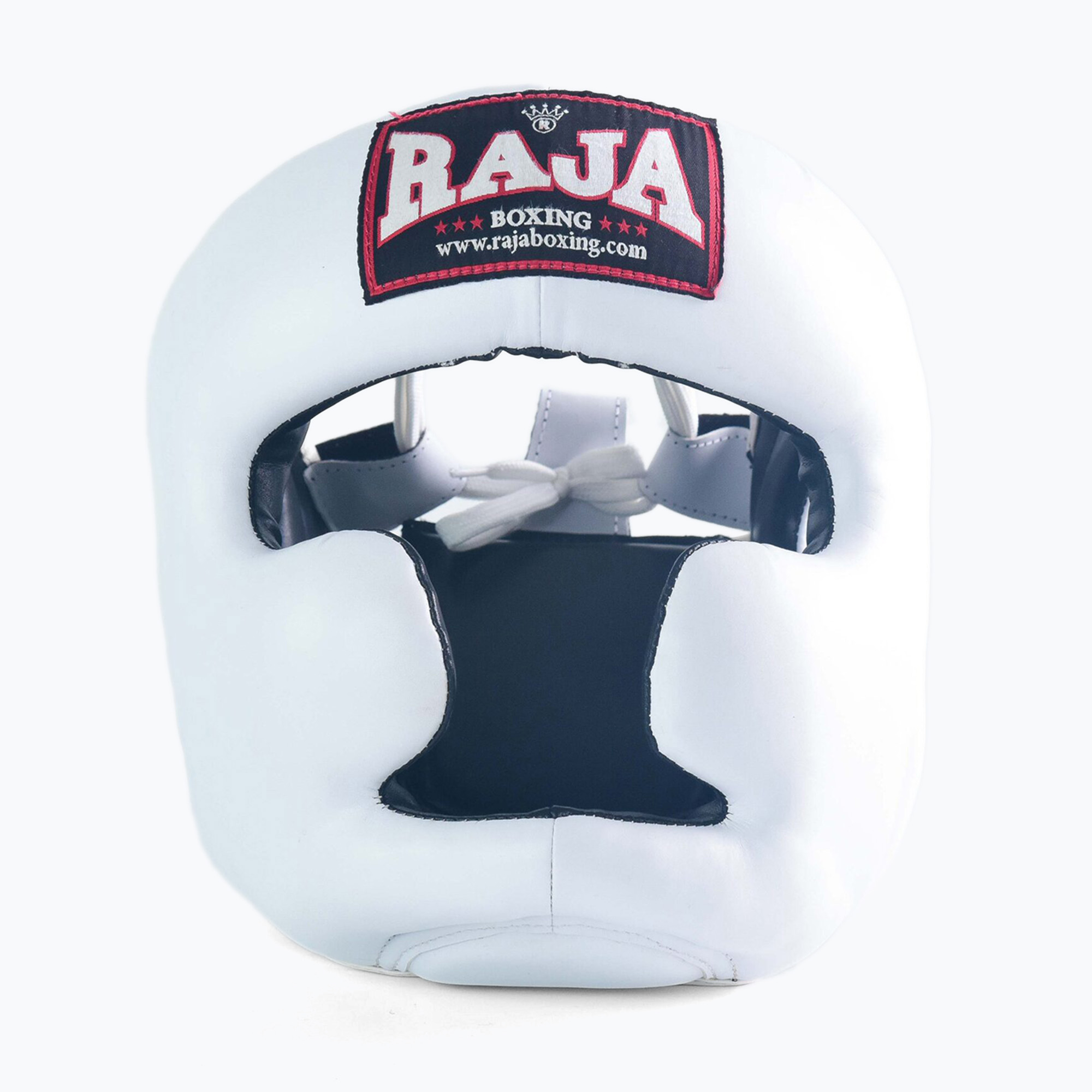 Casco RAJA BOXING in vera pelle bianco (M) (Genuine Leather RHG-GL-1-WH)