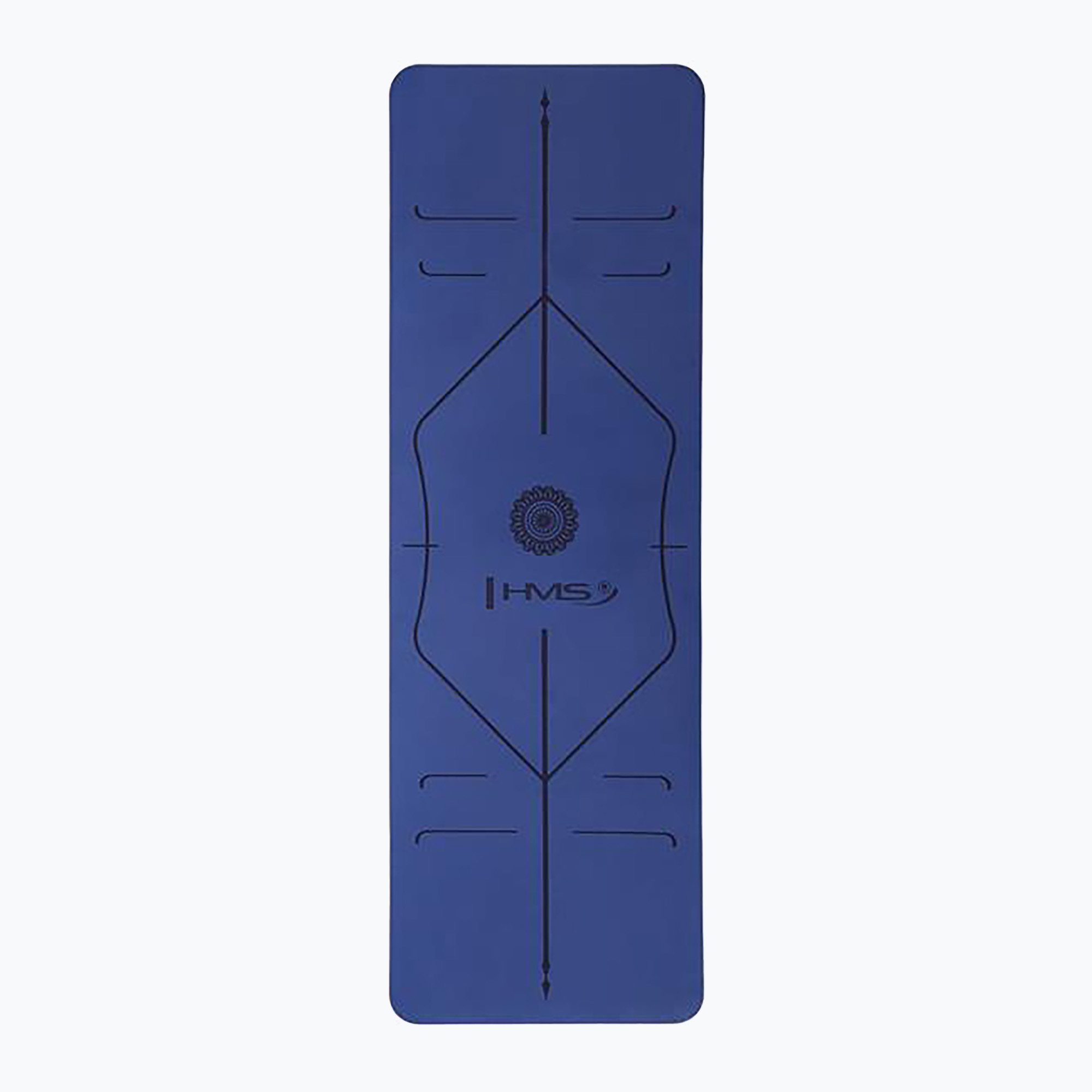Tappetino da yoga HMS YM10 8 mm blu scuro (YM10 17-44-220)