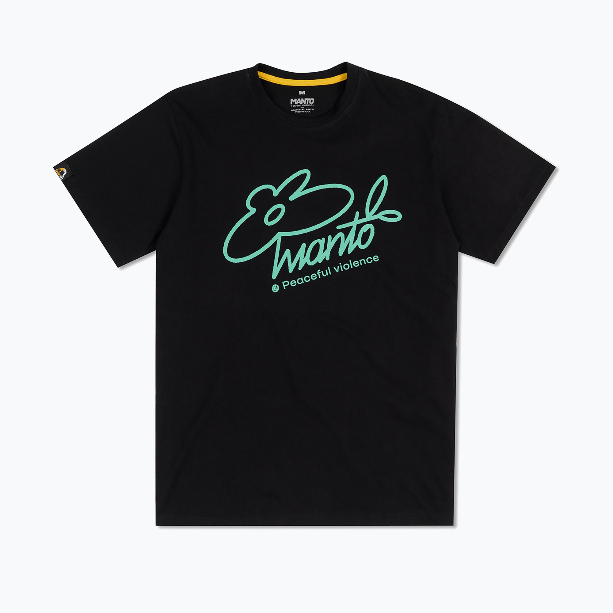 MANTO T-shirt da uomo Bloom nero (L) (Bloom MNT163_BLK)