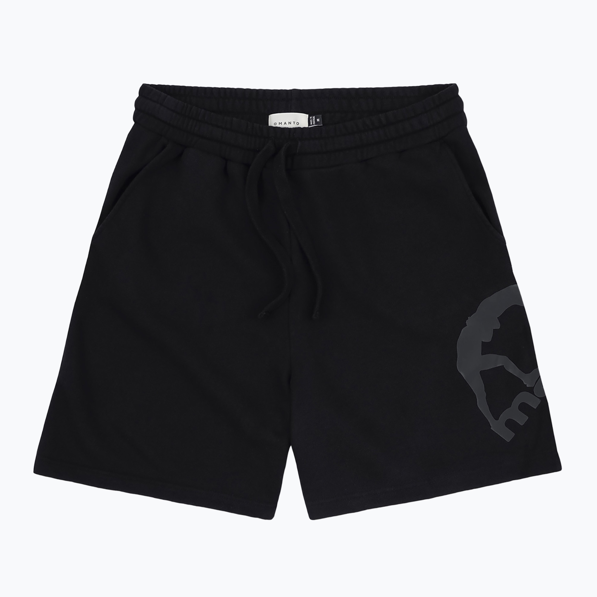 Pantaloncini MANTO Logo nero (XXL) (Logo MNS996_BLK)