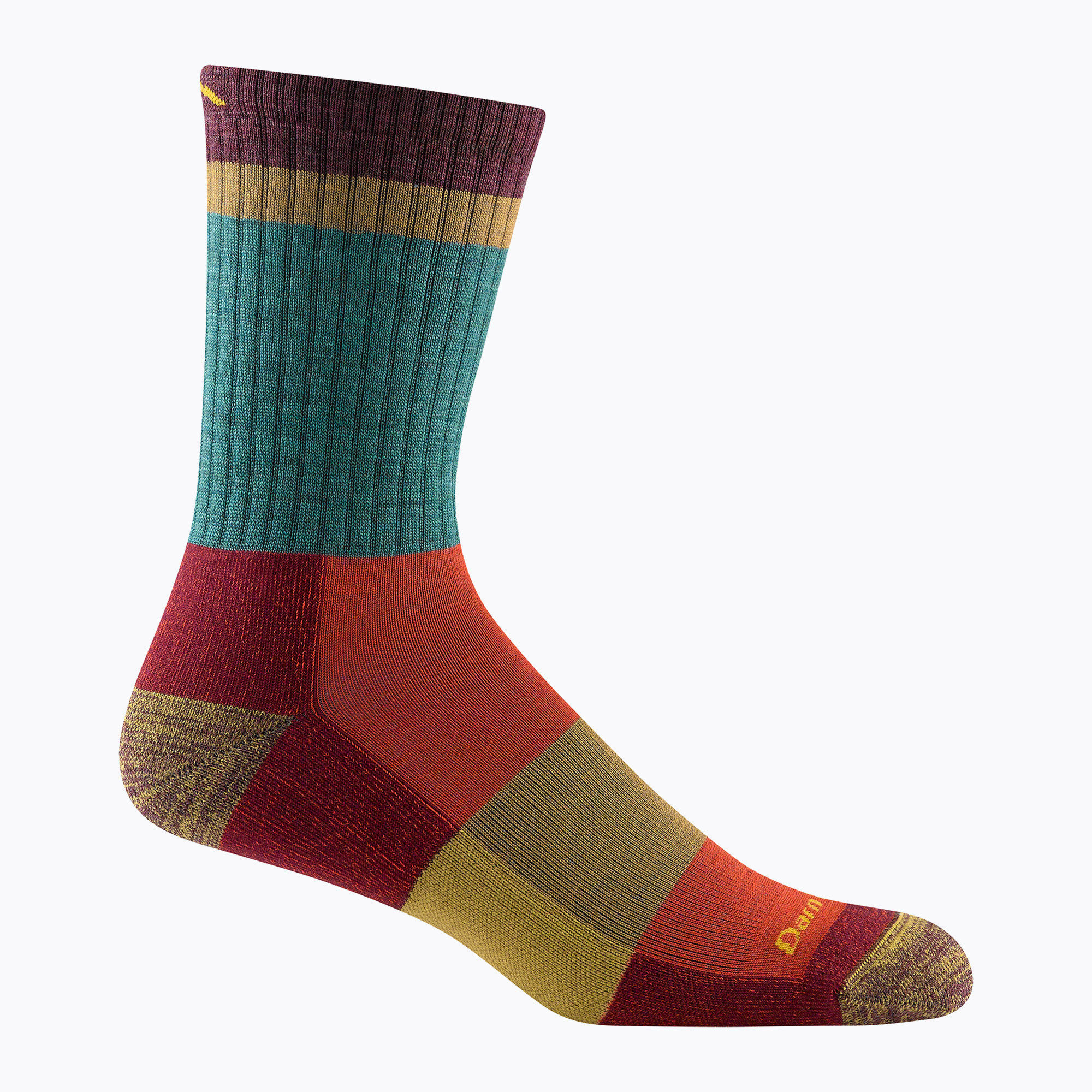 Calze da trekking da uomo Darn Tough Heady Stripe verde acqua