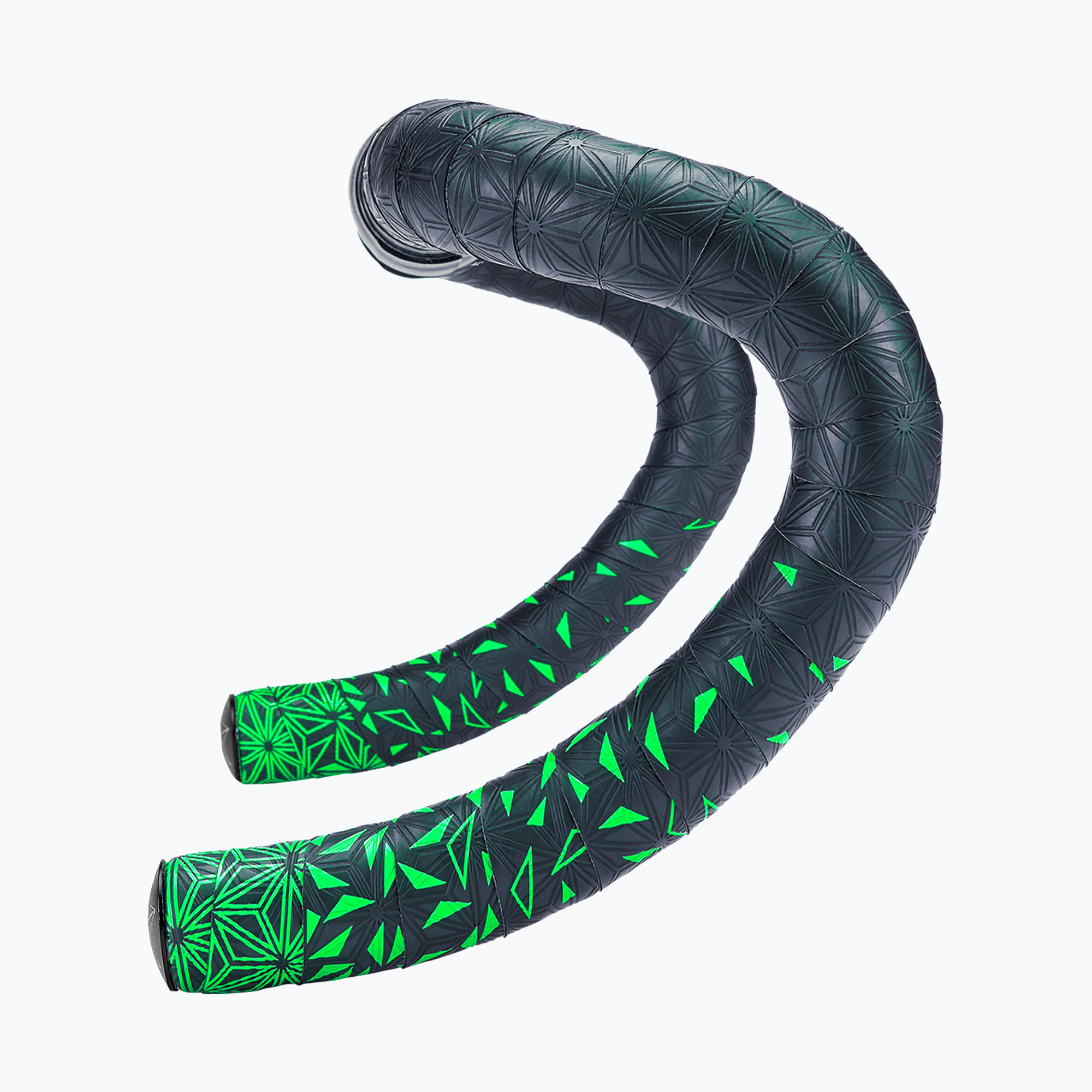 SUPACAZ Super Sticky Kush Star Fade verde neon/spine verdi neon fascia per manubrio (2.5 mm) (Super Sticky Kush Star Fade BT-53)
