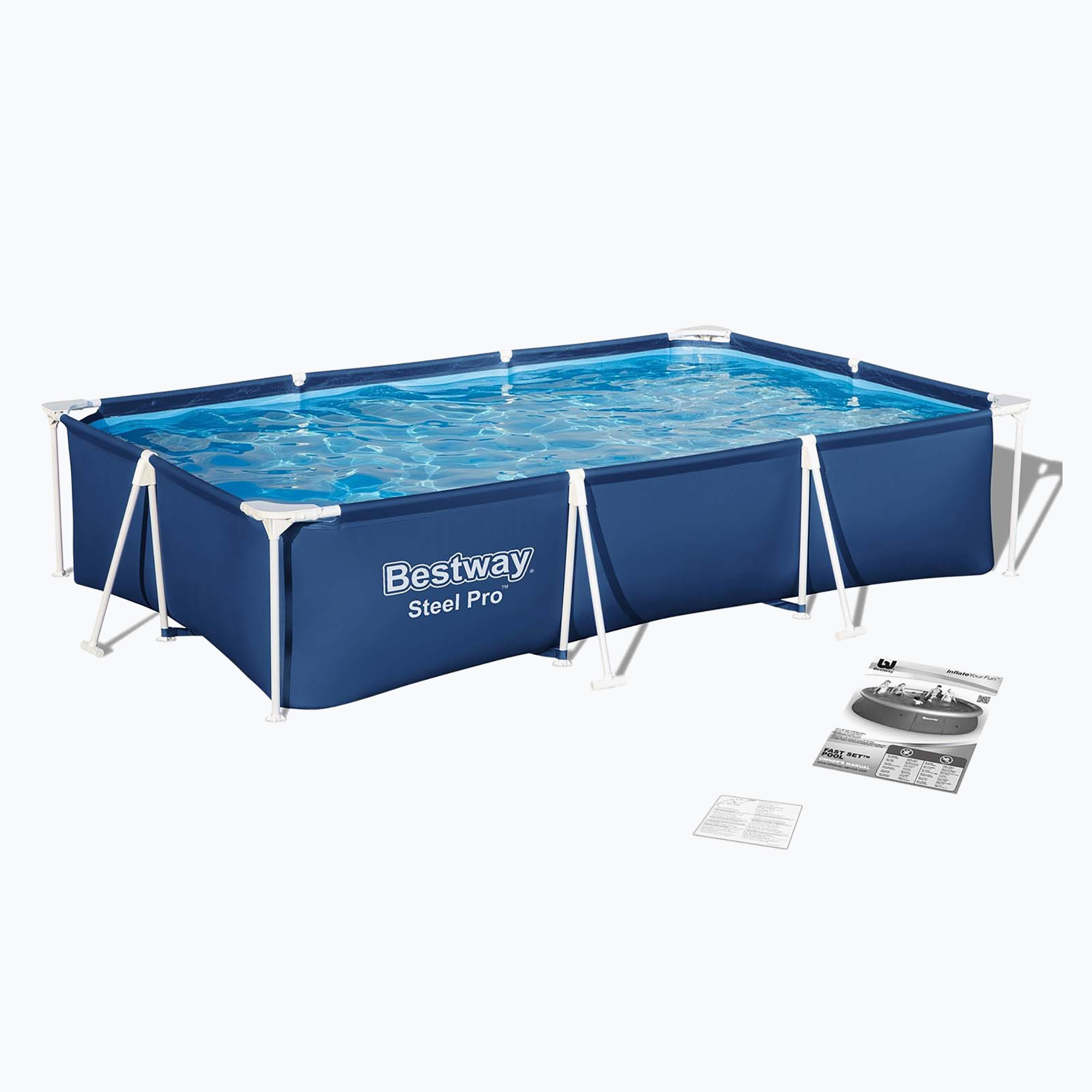 Piscina Bestway Steel Pro 300 cm blu (9'10" x 6'7" x 26"/3.00m x 2.01m x 66cm) (Steel Pro Pool 56404N)