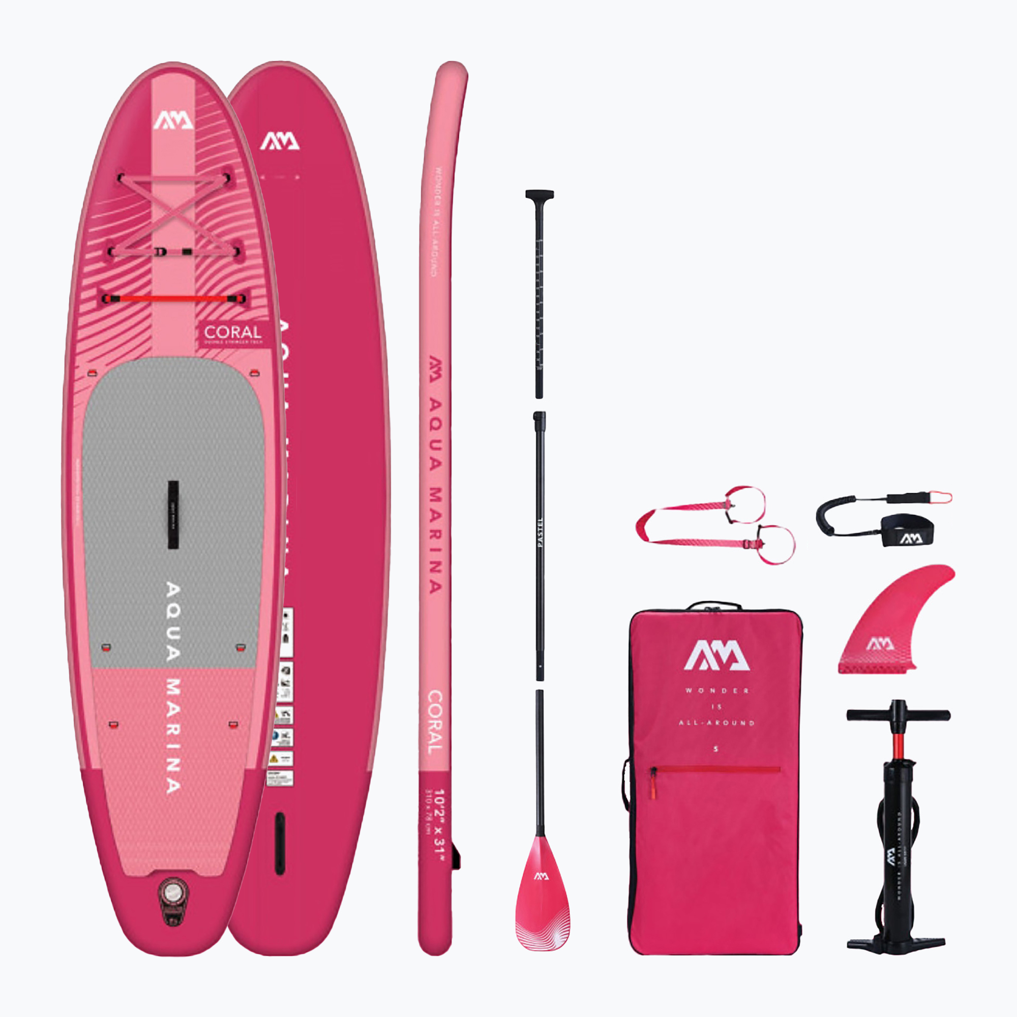 Tavola da SUP Aqua Marina Coral 10'2" lampone (310 cm) (Coral 10'2" BT-23COPR)