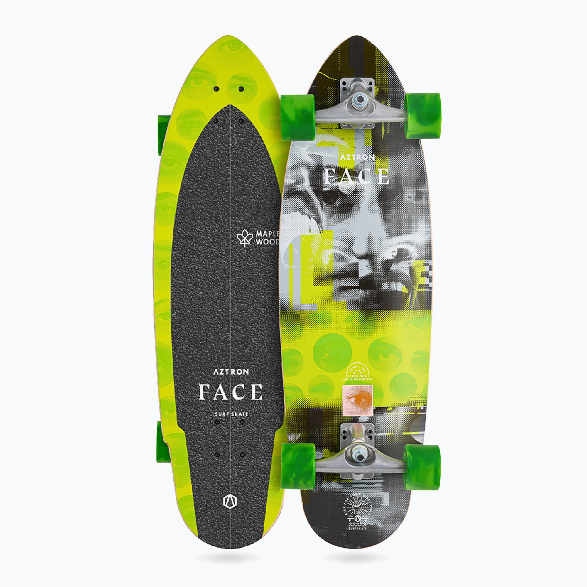 Aztron Face 33 Surfskate Skateboard (83.8 cm) (Face 33 Surfskate AK-403)