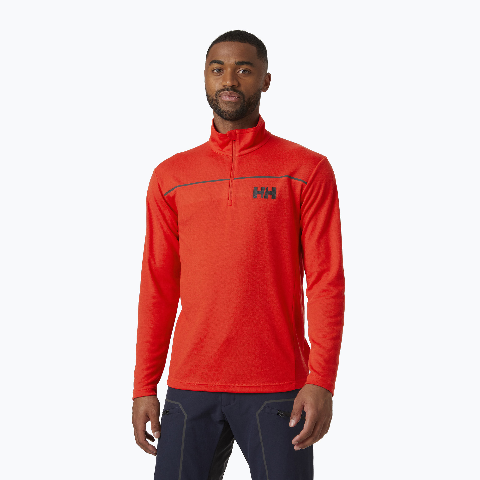 Felpa da uomo Helly Hansen Hp 1/2 Zip Pullover alert rosso (M) (HP 1/2 Zip Pullover 30208_222)