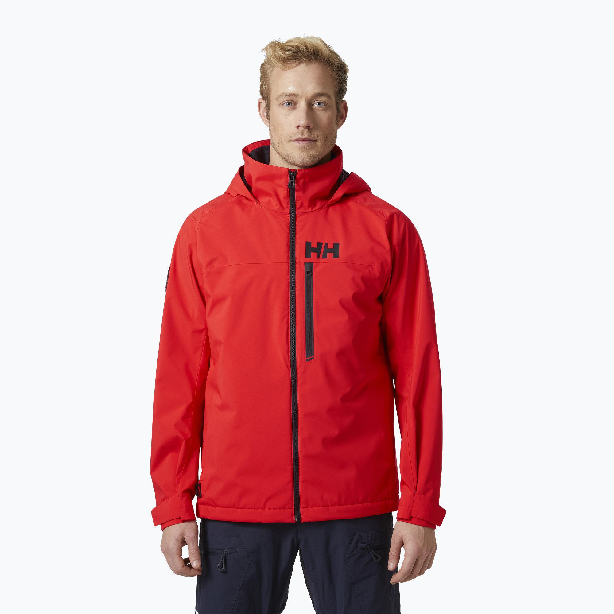 Giacca da vela da uomo Helly Hansen Hp Racing Lifaloft Allarme con cappuccio rosso